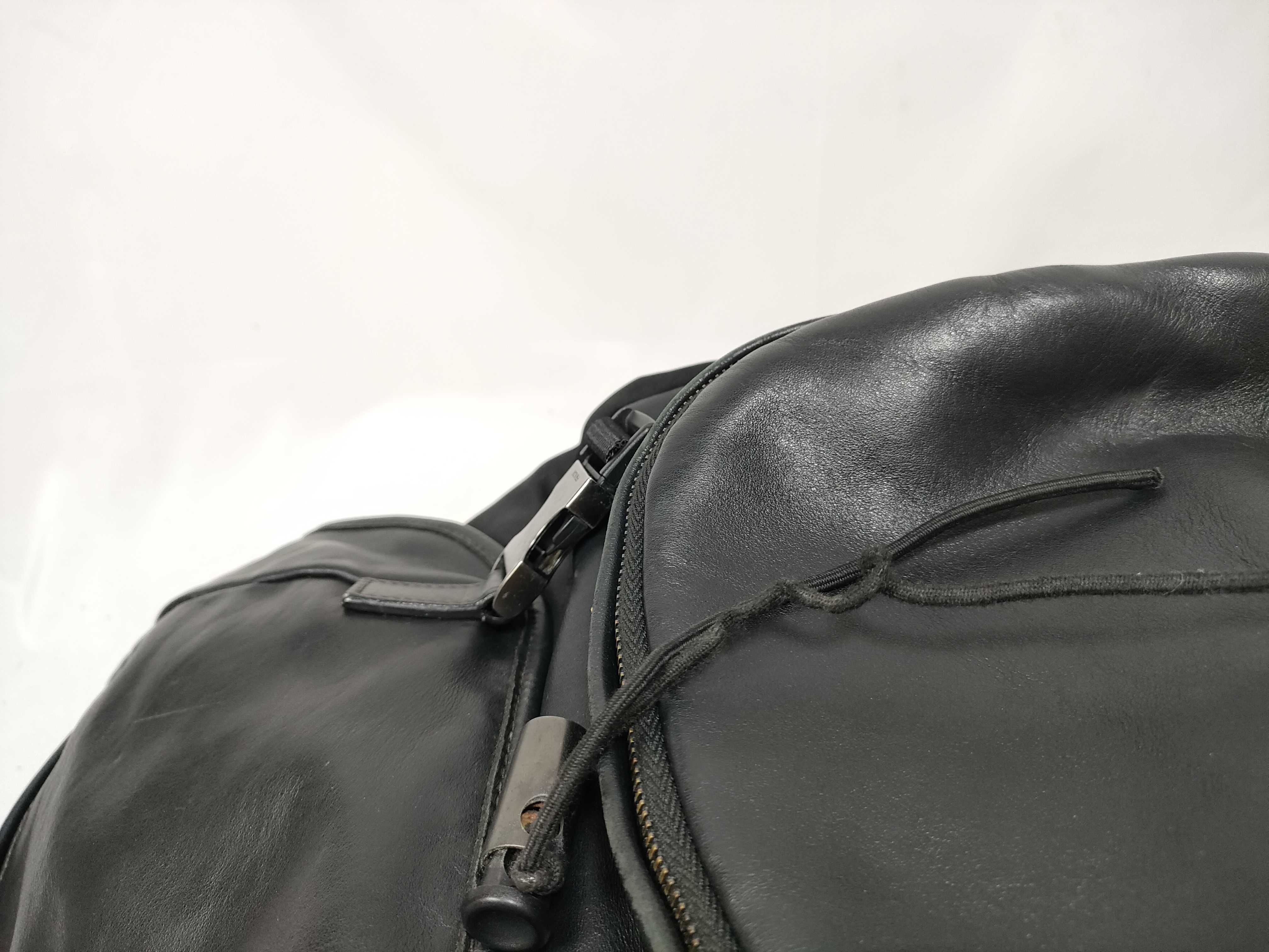 Tessuto Nylon x Leather Backpack/Rucksack, Black, 2VZ135 — view 13