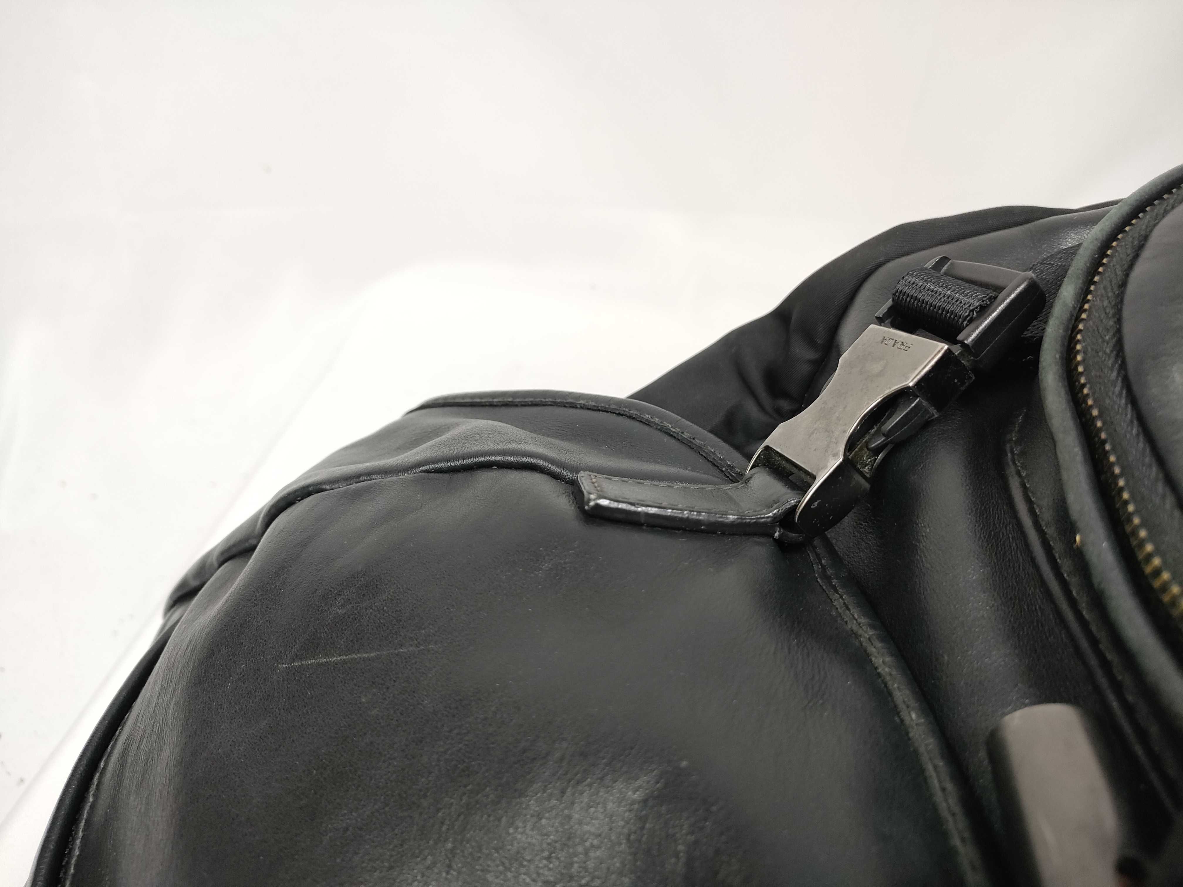 Tessuto Nylon x Leather Backpack/Rucksack, Black, 2VZ135 — view 14