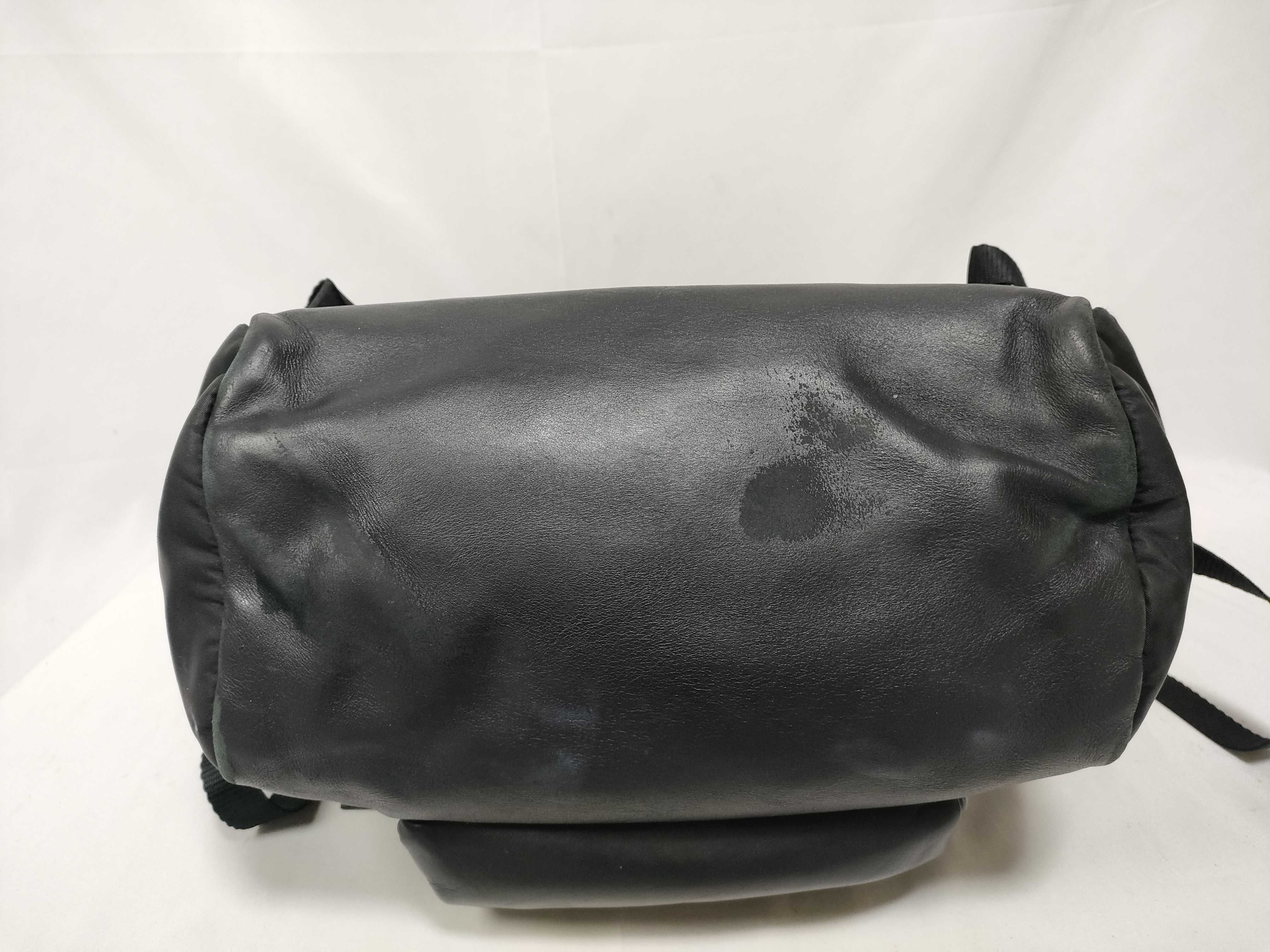 Tessuto Nylon x Leather Backpack/Rucksack, Black, 2VZ135 — view 3