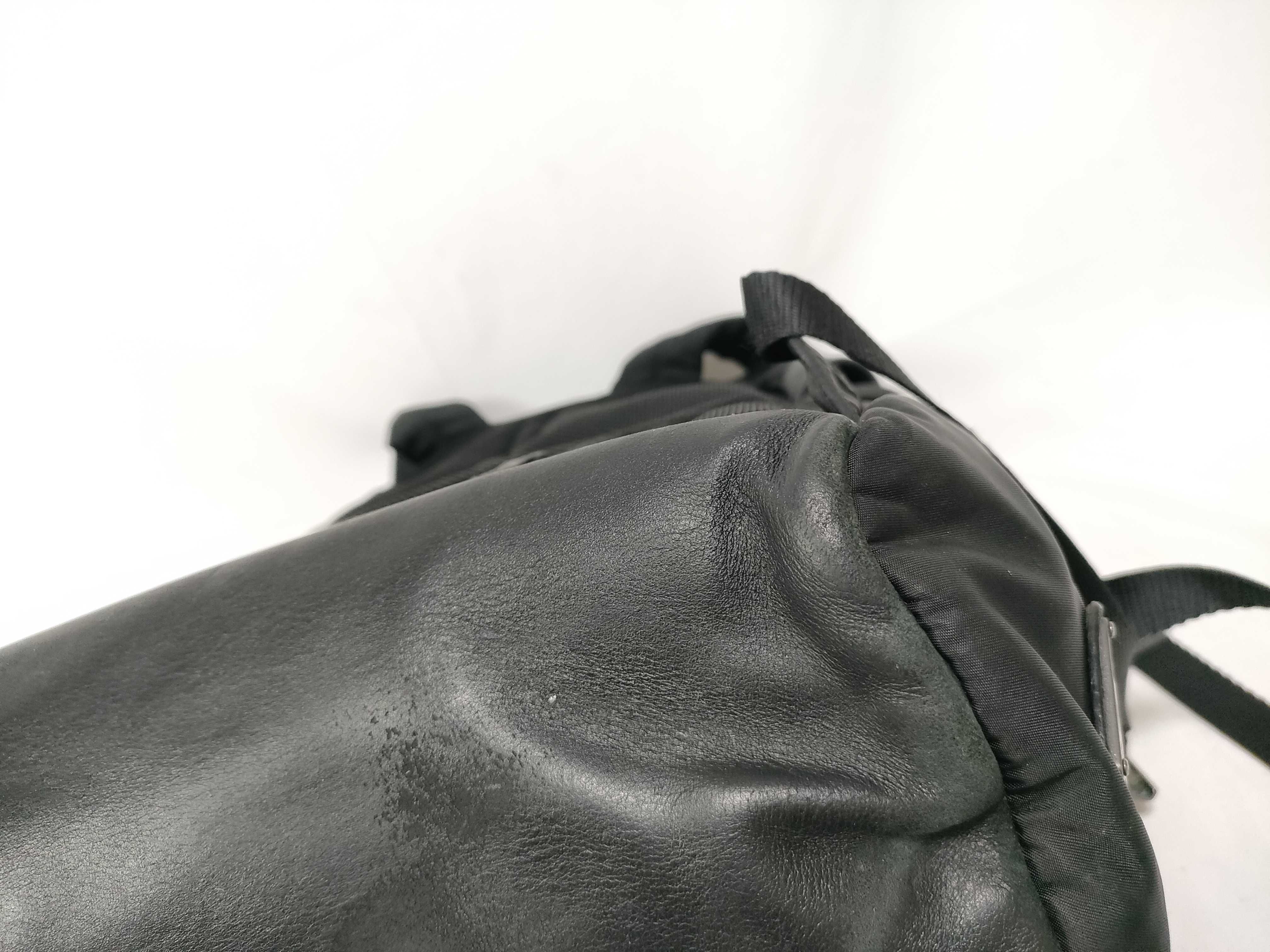 Tessuto Nylon x Leather Backpack/Rucksack, Black, 2VZ135 — view 5