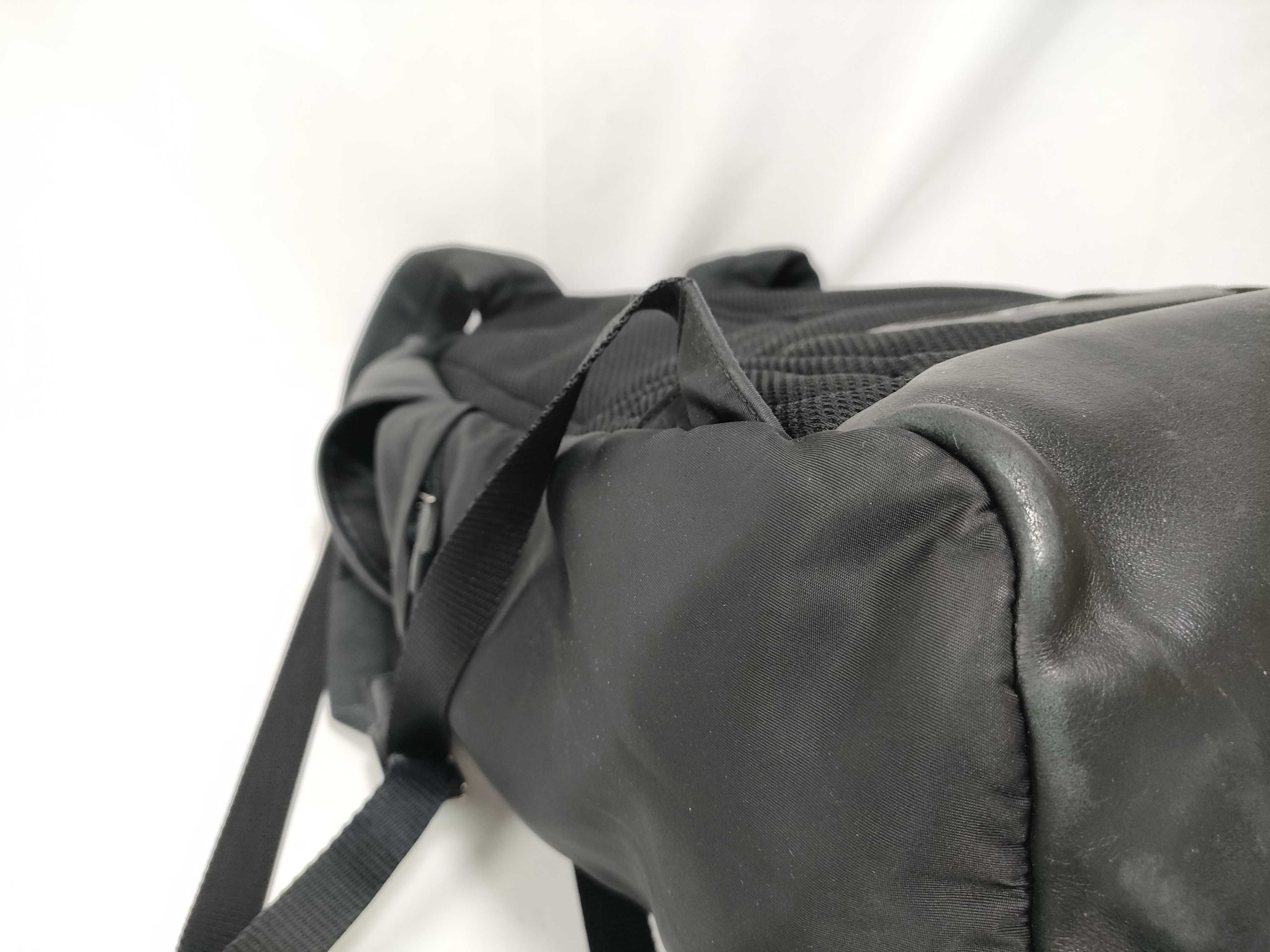 Tessuto Nylon x Leather Backpack/Rucksack, Black, 2VZ135 — view 6