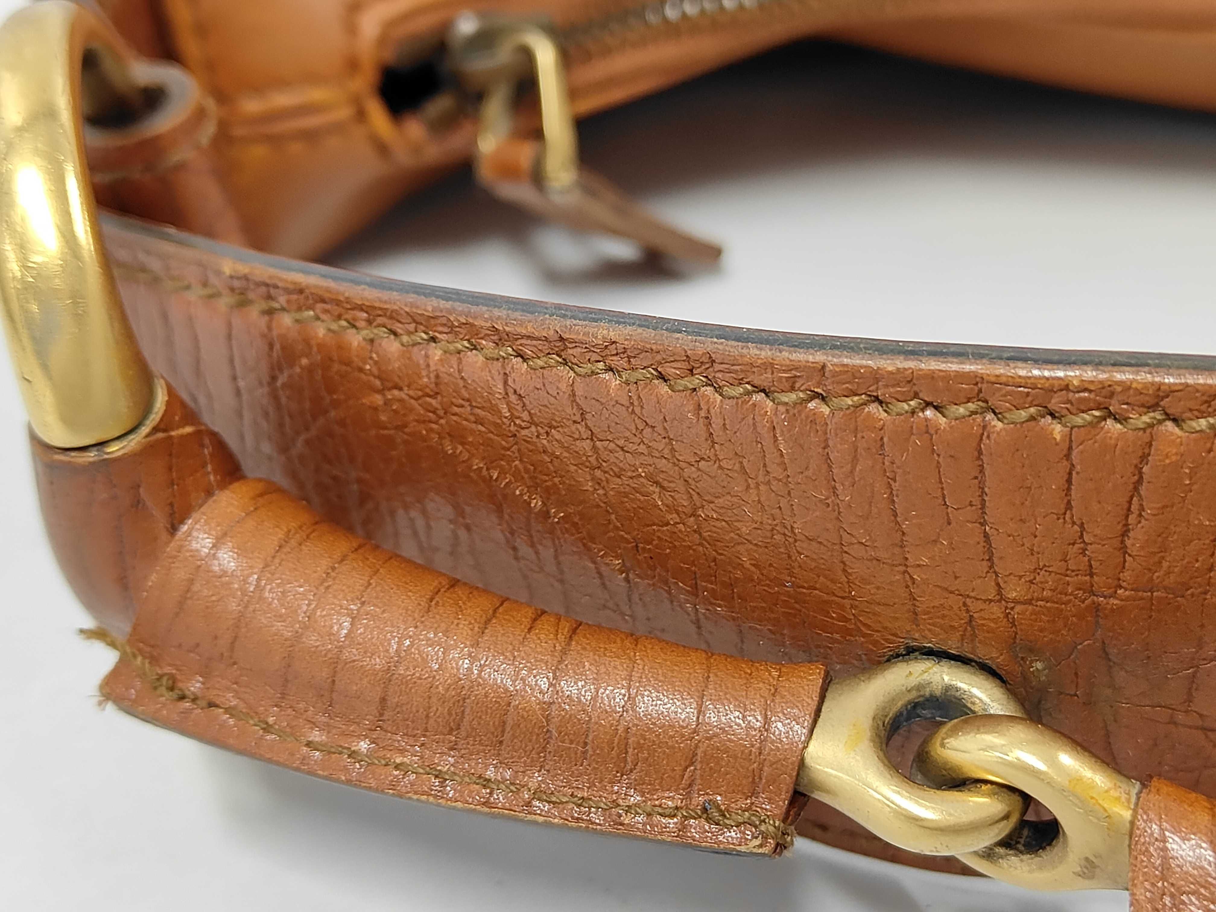 Horsebit Shoulder Bag, Leather, Camel, 115867 (Shoulder Bag) — view 7
