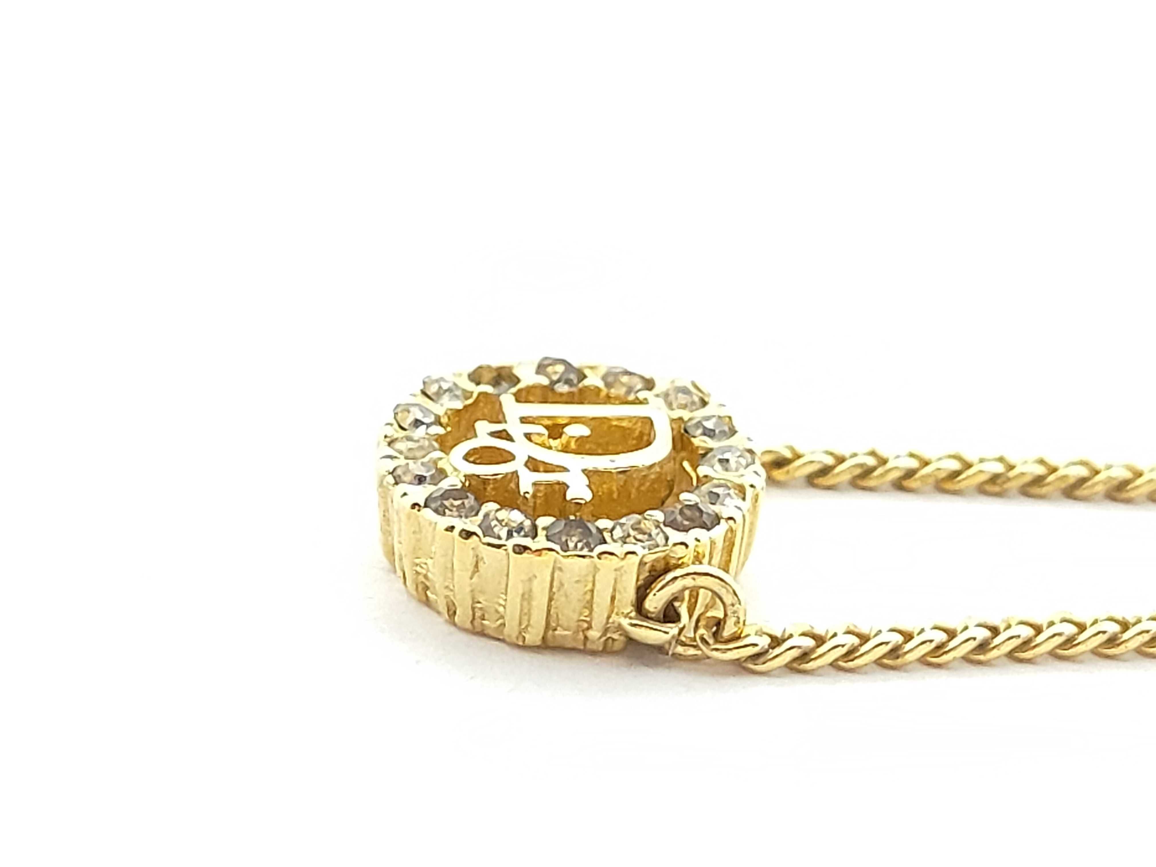 Rhinestone Gold Necklace — view 3