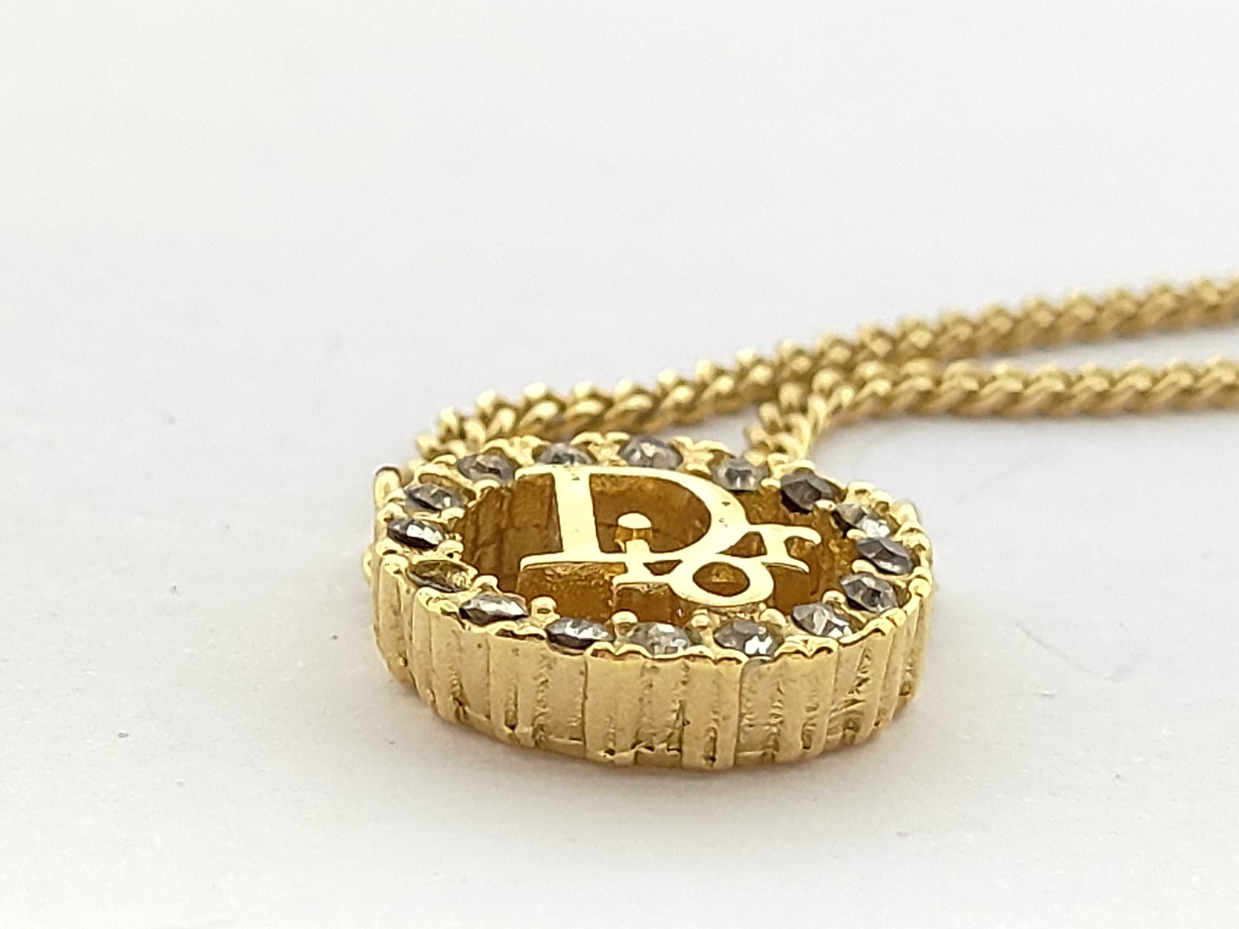Rhinestone Gold Necklace — view 4