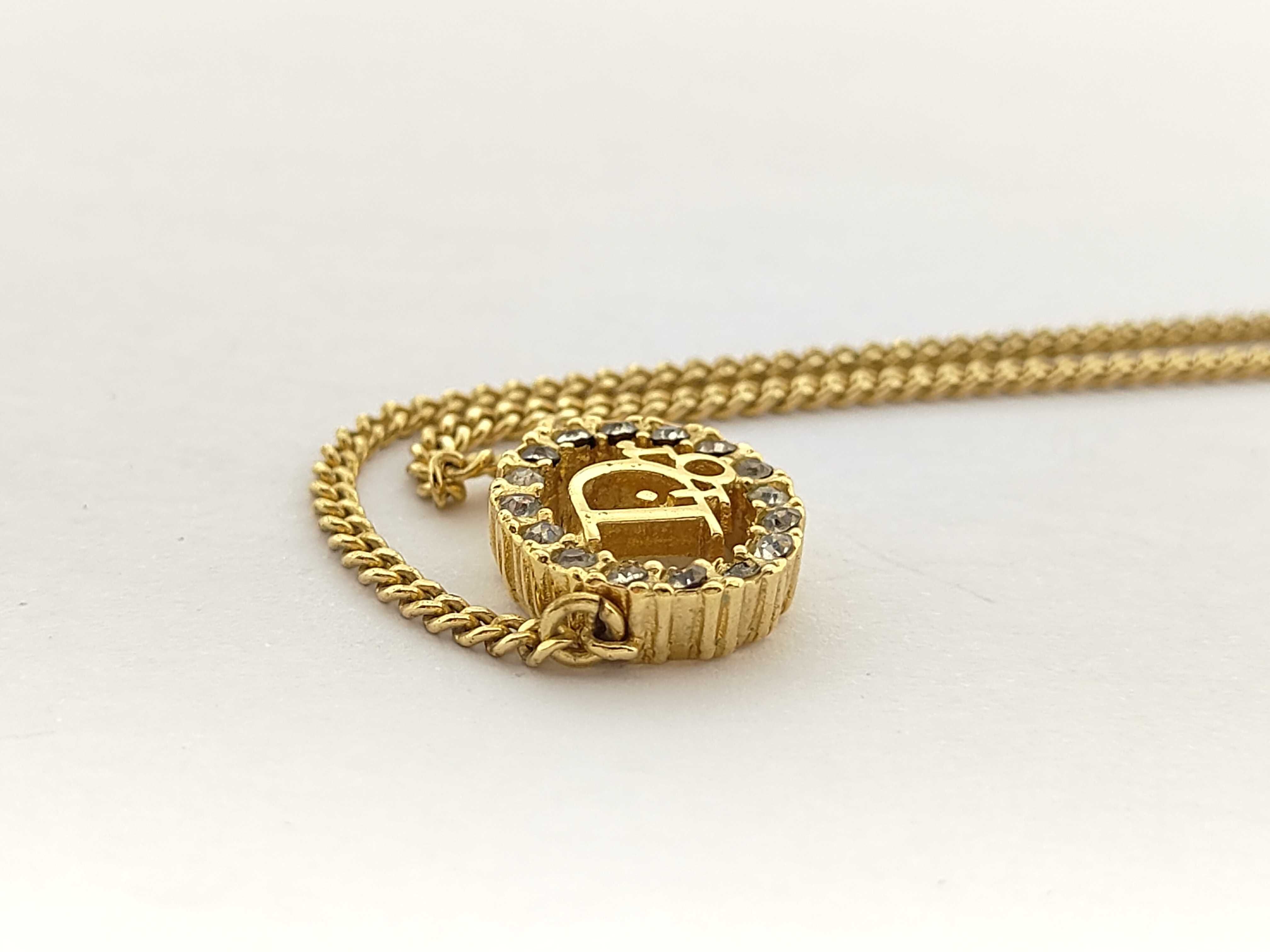 Rhinestone Gold Necklace — view 5