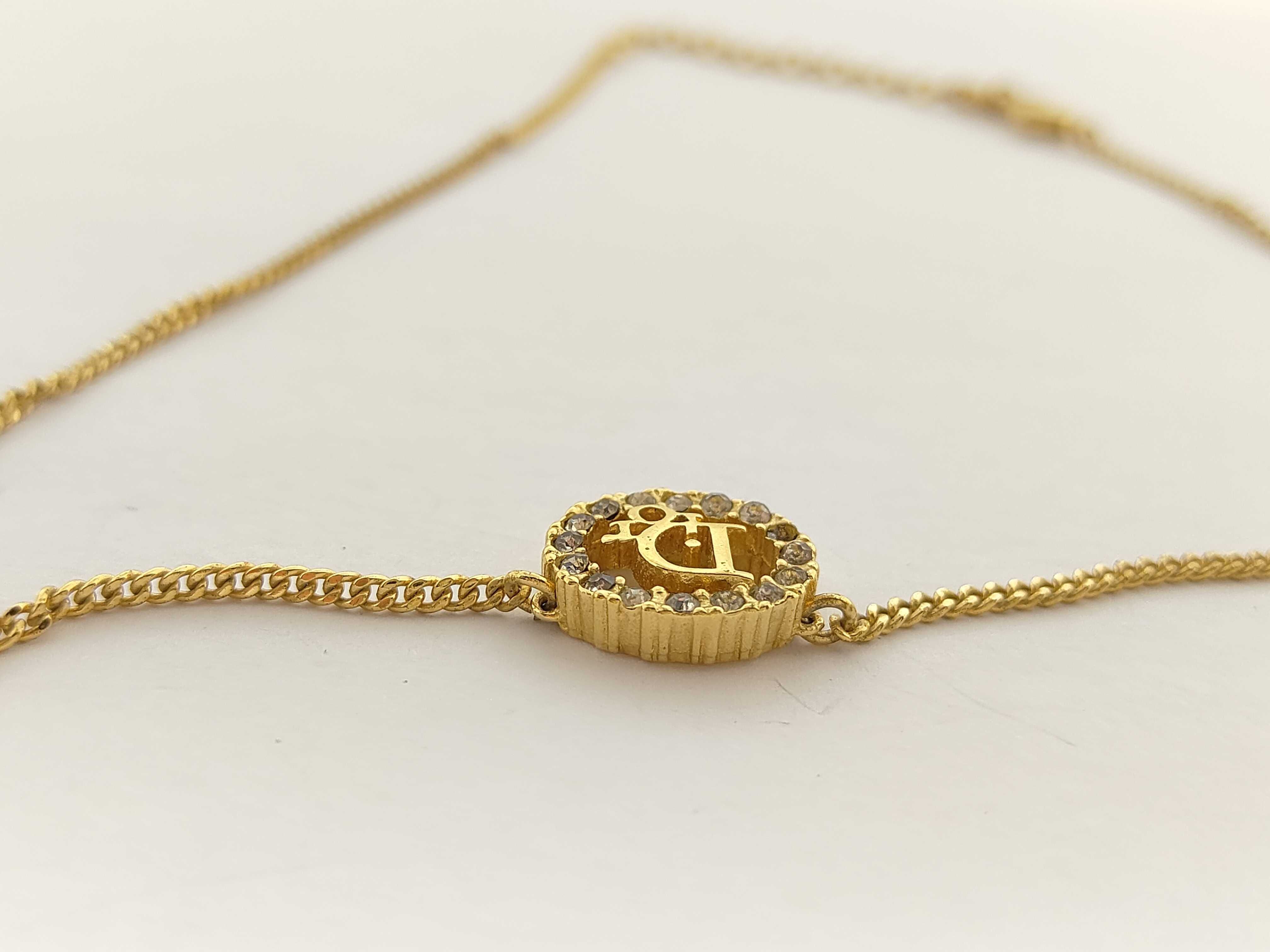 Rhinestone Gold Necklace — view 6