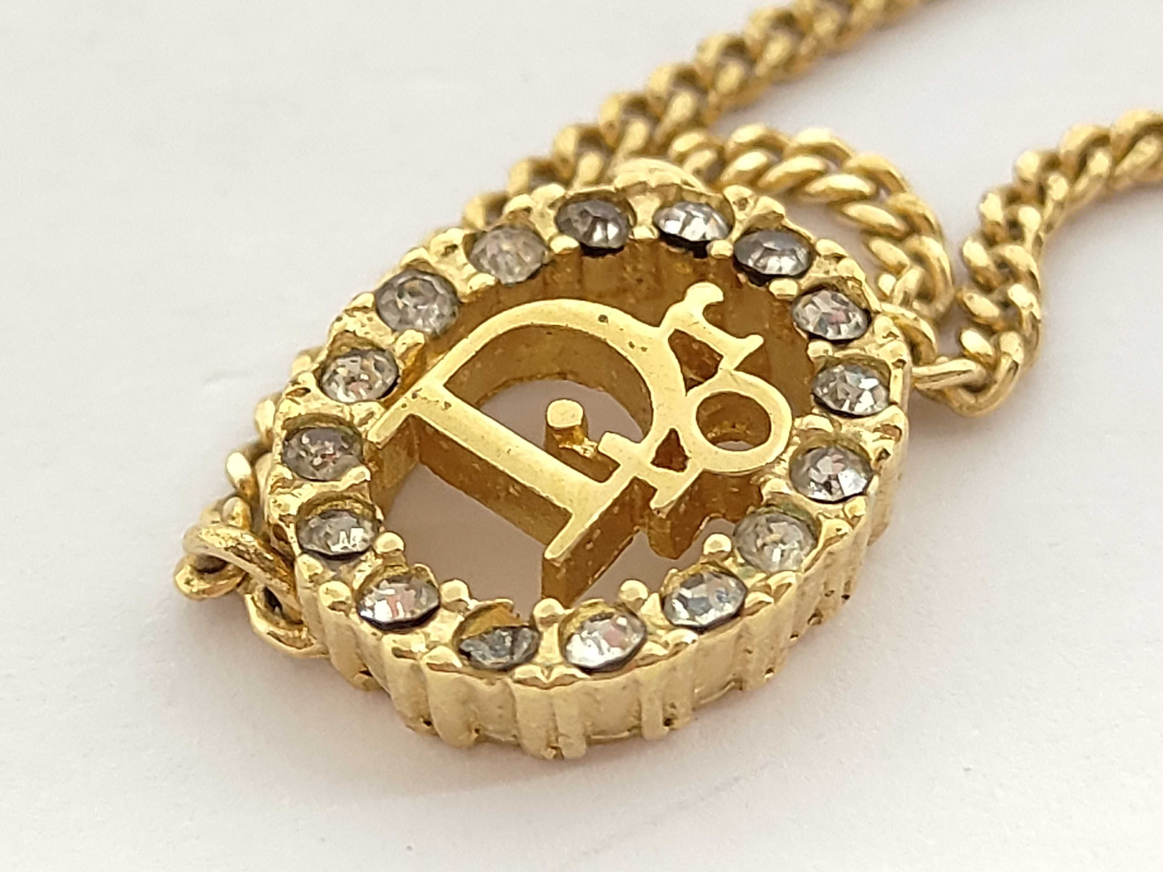 Rhinestone Gold Necklace — view 10