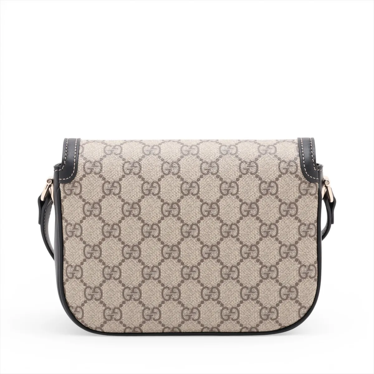 GG Supreme Horsebit 1955 PVC x Leather Shoulder Bag Beige x Black 815205 — view 2