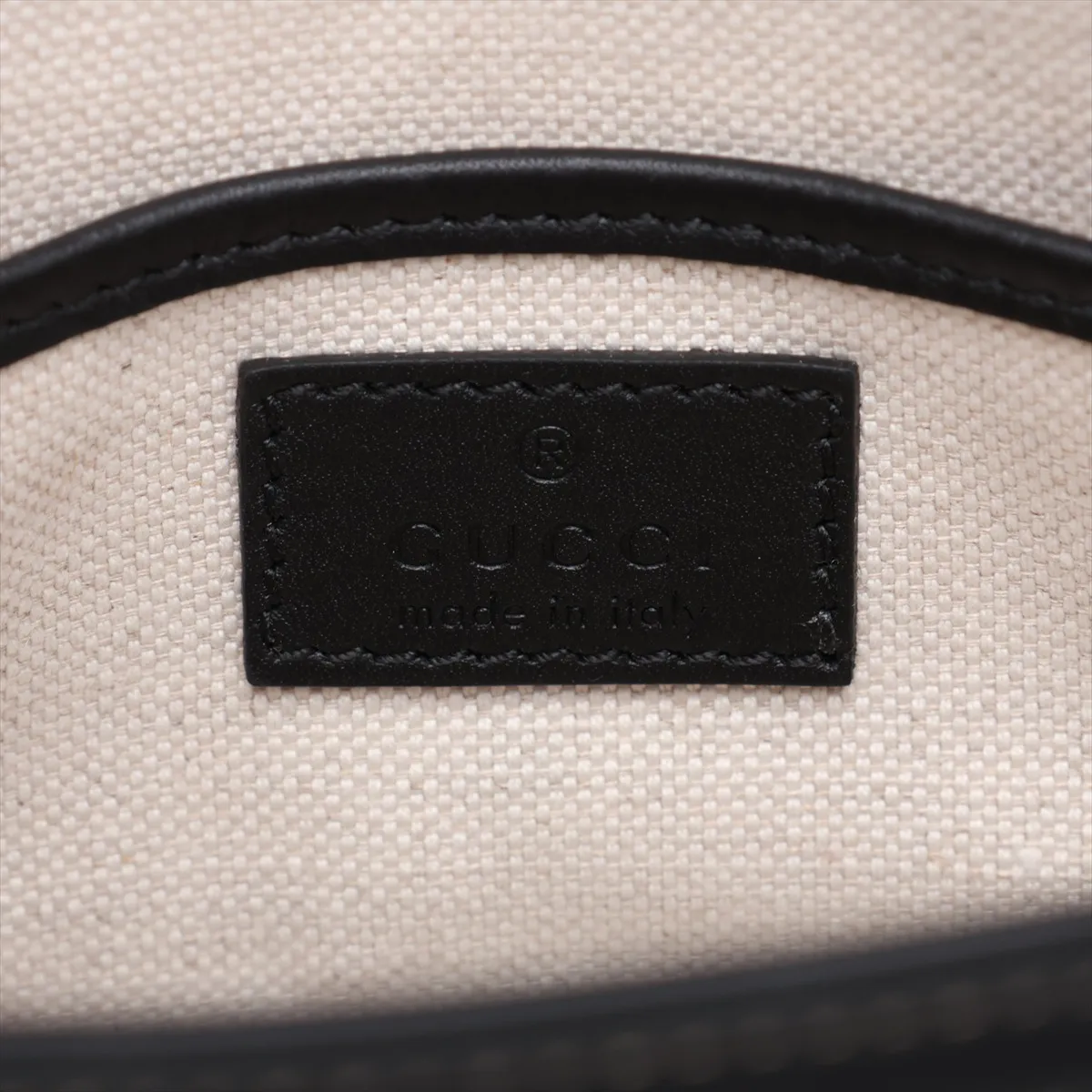 GG Supreme Horsebit 1955 PVC x Leather Shoulder Bag Beige x Black 815205 — view 8