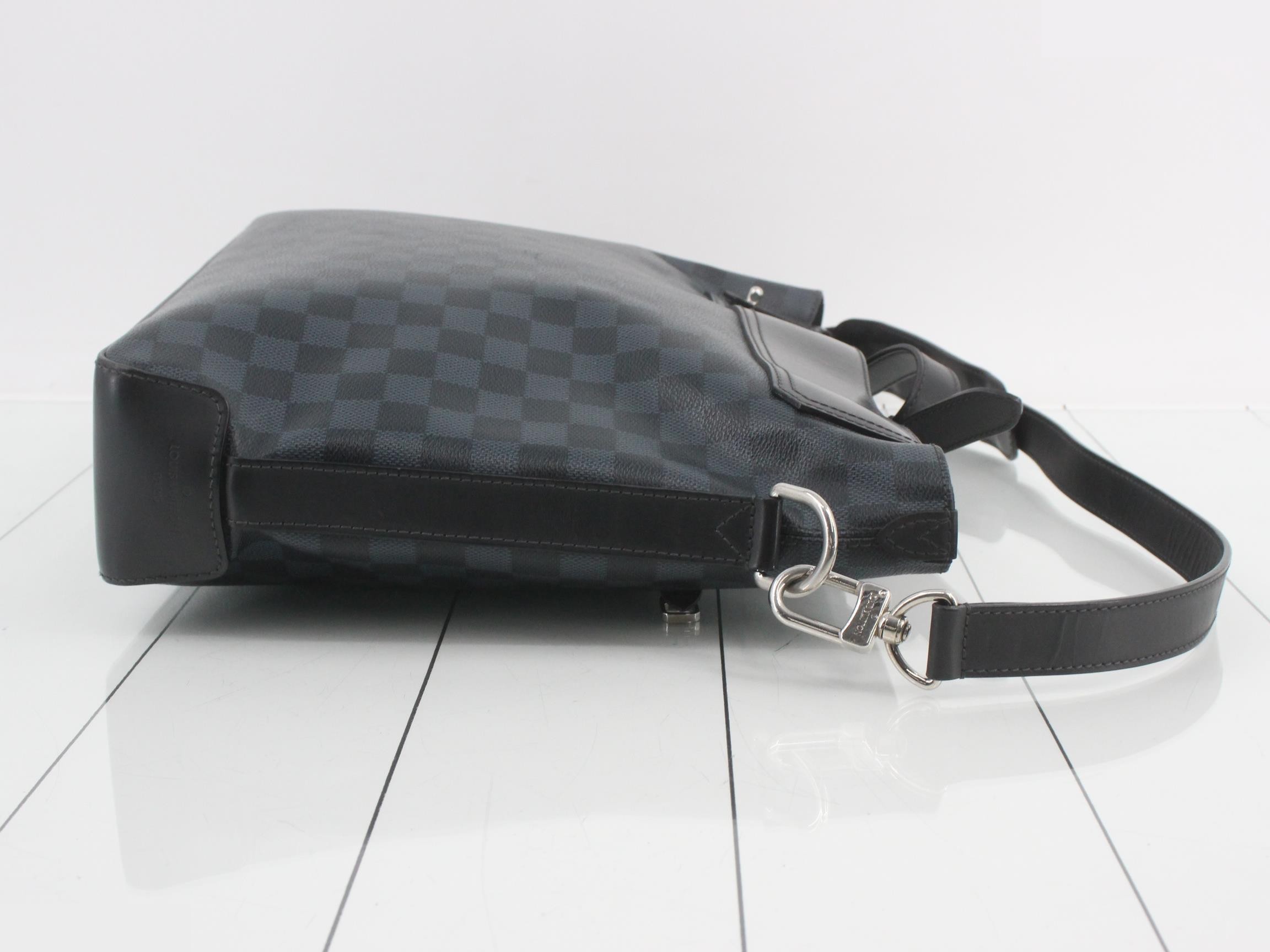 Cobalt Messenger Greenwich Damier Graphite Shoulder Bag — view 3