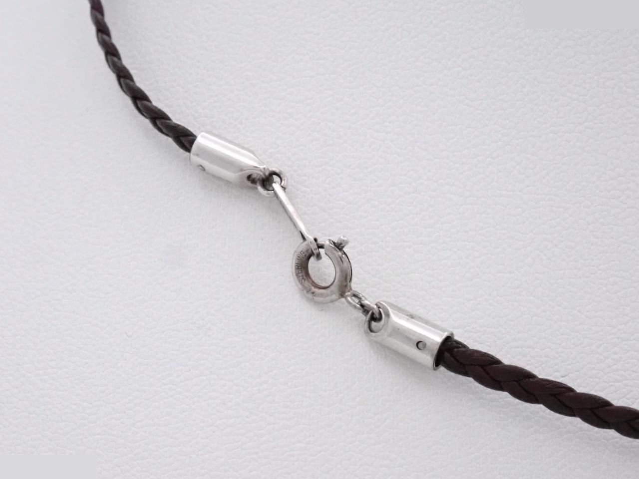 diamond choker, 925 sterling silver, 3.8g, with box, neck circumference approximately 36cm. — view 2