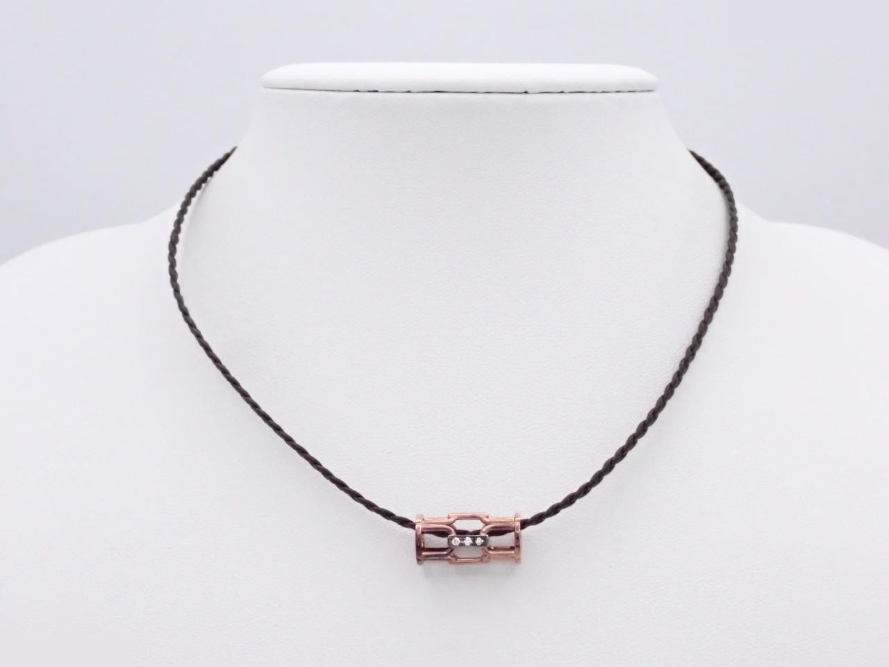 diamond choker, 925 sterling silver, 3.8g, with box, neck circumference approximately 36cm. — view 3
