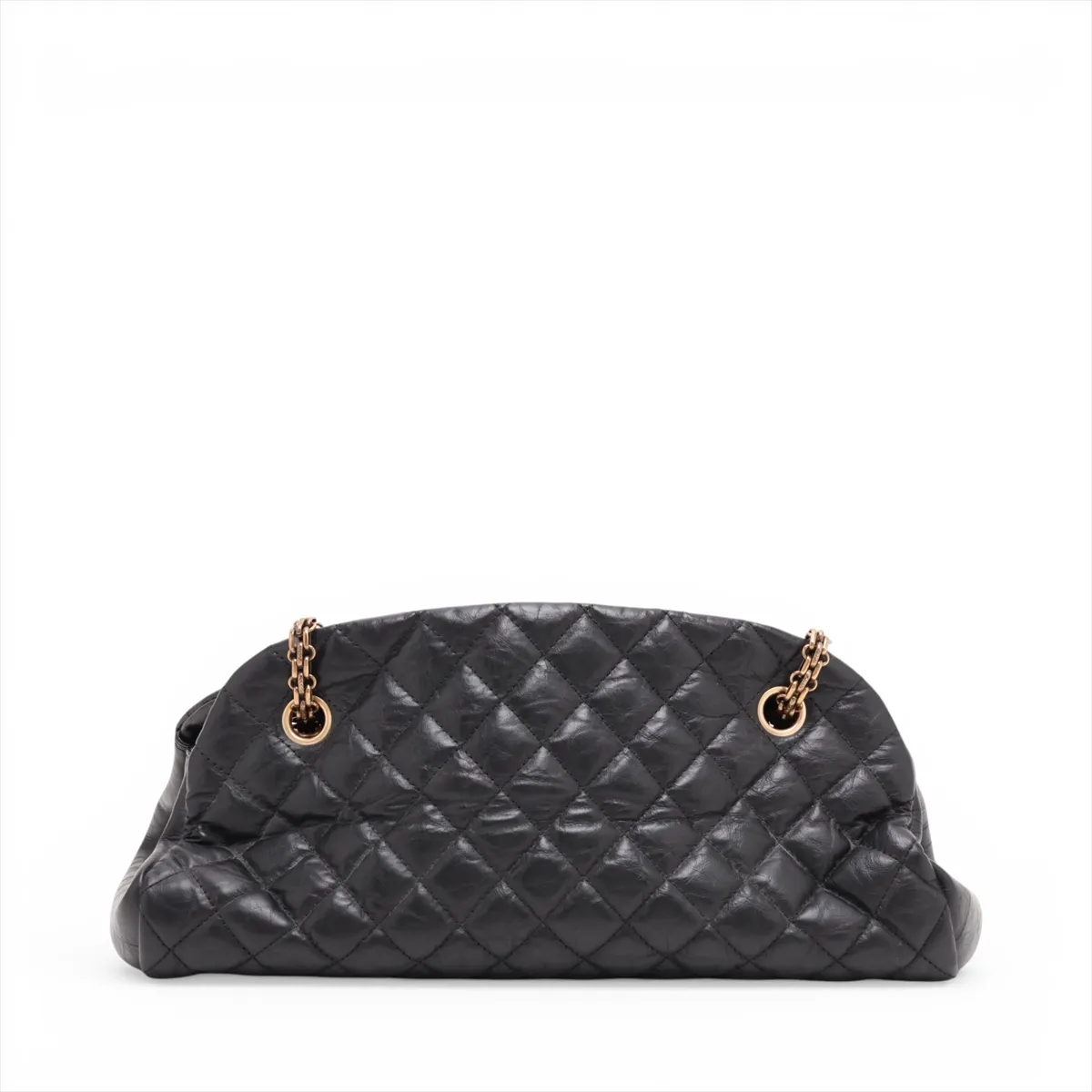 Mademoiselle Vintage Calf Chain Shoulder Bag, Black with Gold Hardware, 14173877, serial number in the 14 range. — view 2