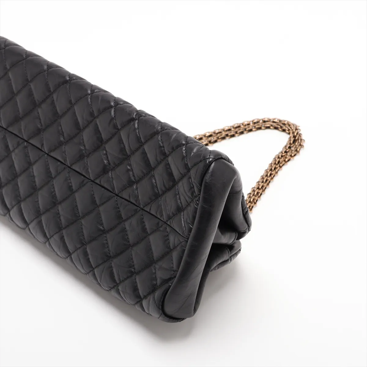 Mademoiselle Vintage Calf Chain Shoulder Bag, Black with Gold Hardware, 14173877, serial number in the 14 range. — view 3