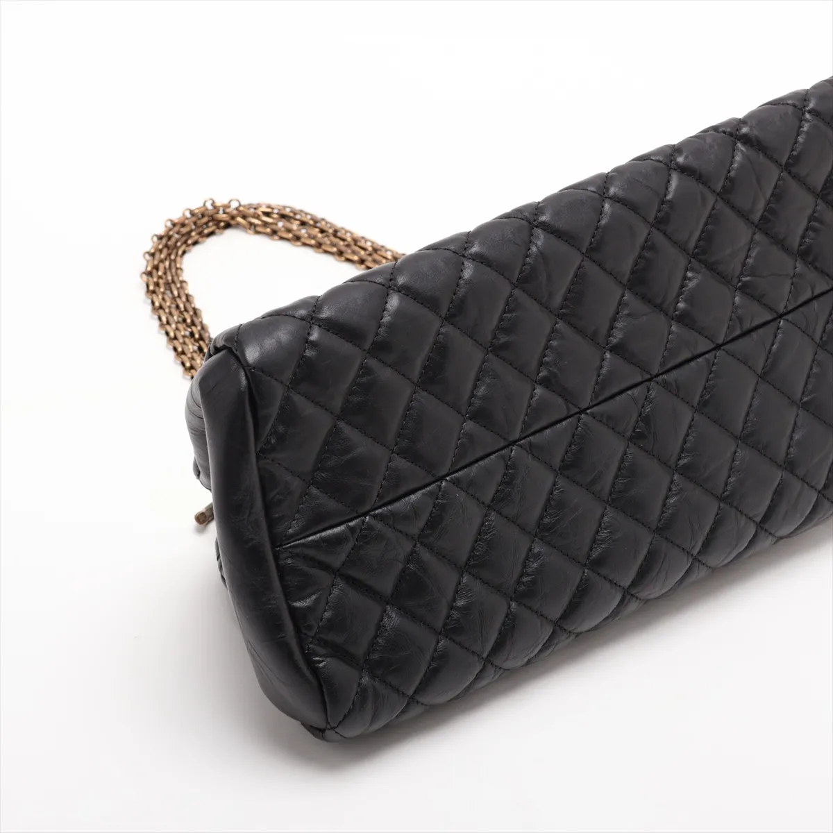 Mademoiselle Vintage Calf Chain Shoulder Bag, Black with Gold Hardware, 14173877, serial number in the 14 range. — view 4