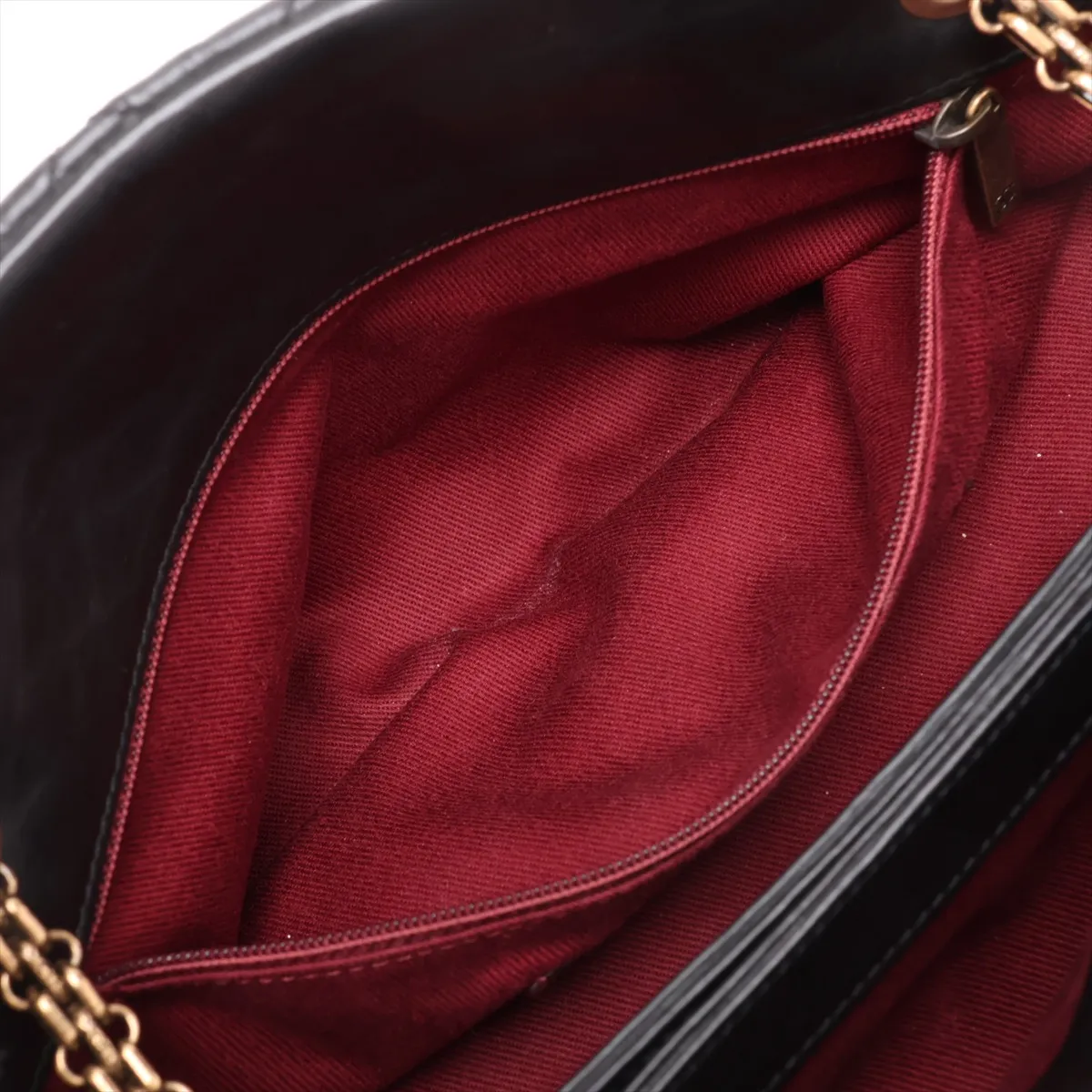 Mademoiselle Vintage Calf Chain Shoulder Bag, Black with Gold Hardware, 14173877, serial number in the 14 range. — view 10