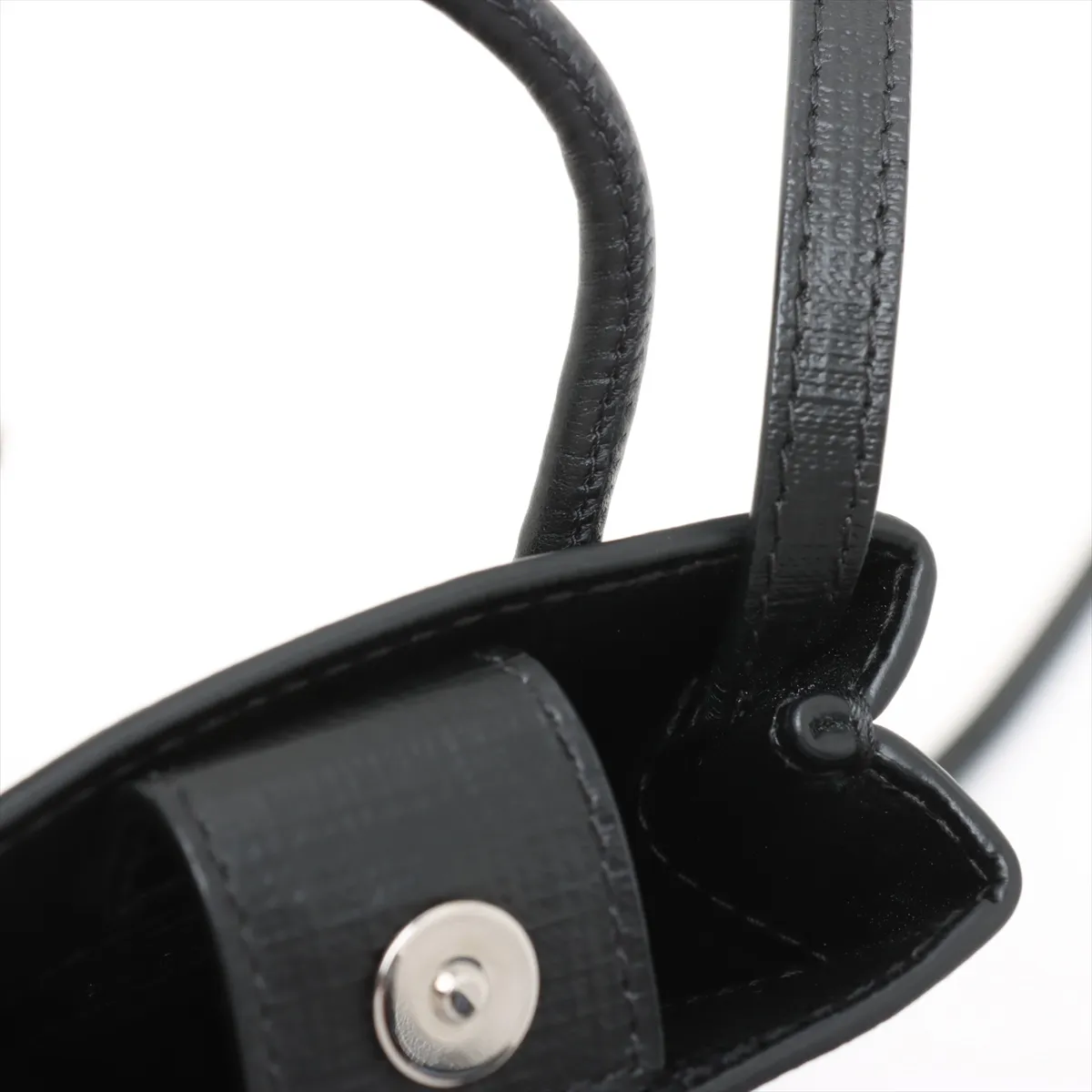 Shopping Phone Holder Leather 2WAY Handbag Black 593826 — view 11