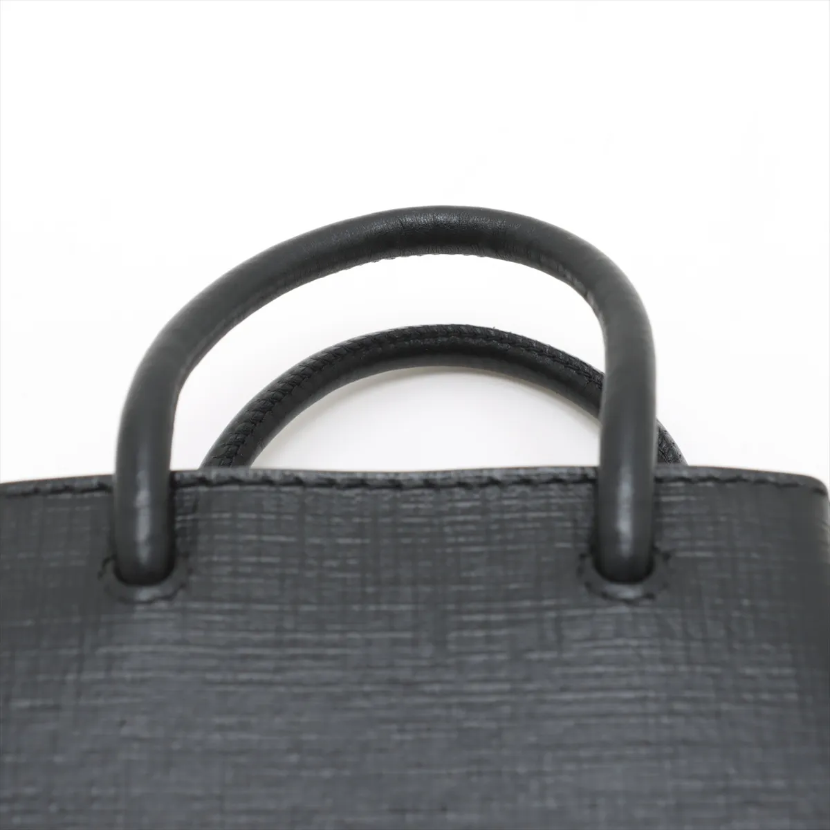 Shopping Phone Holder Leather 2WAY Handbag Black 593826 — view 6