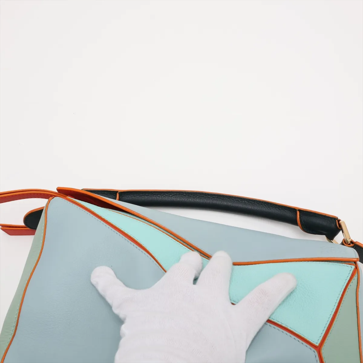Puzzle Medium Leather 2-Way Shoulder Bag, Multicolor — view 6