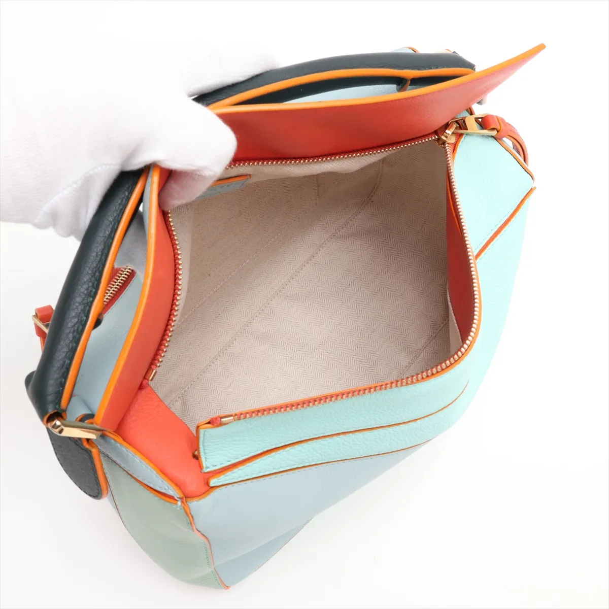 Puzzle Medium Leather 2-Way Shoulder Bag, Multicolor — view 8