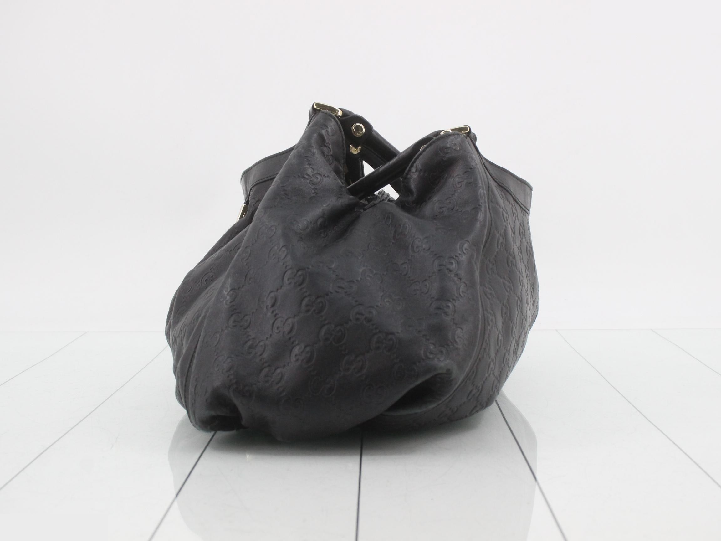Guccissima Abbey Shopper Tote, Black, with dust bag, 43 x 22 x 18 cm — view 3