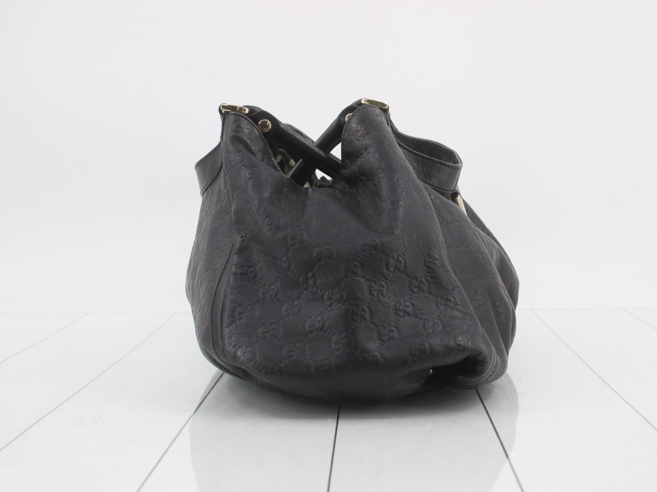Guccissima Abbey Shopper Tote, Black, with dust bag, 43 x 22 x 18 cm — view 4