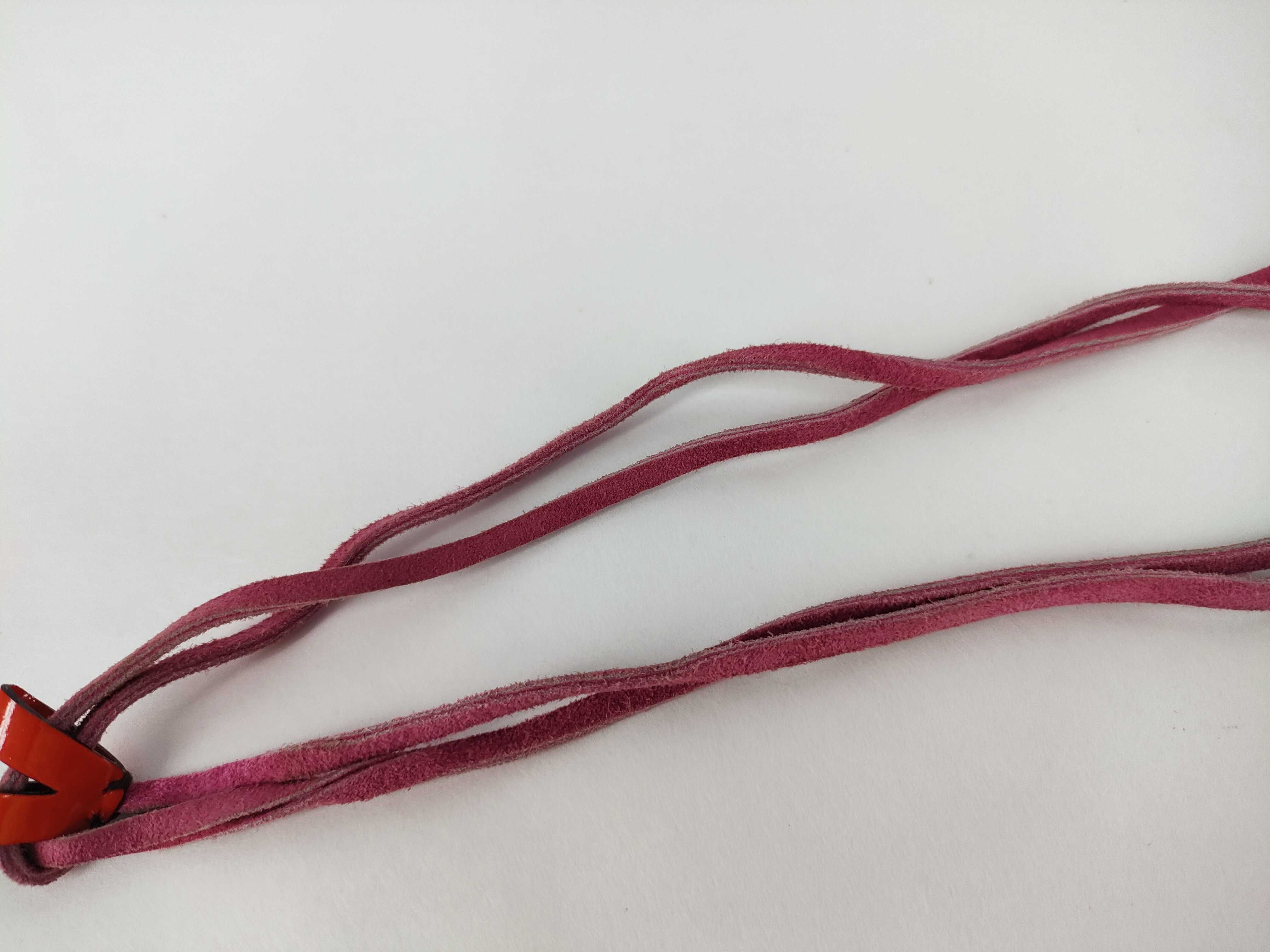 Romantic Forest Leather Autumn Leaves Red Purple Necklace — view 7