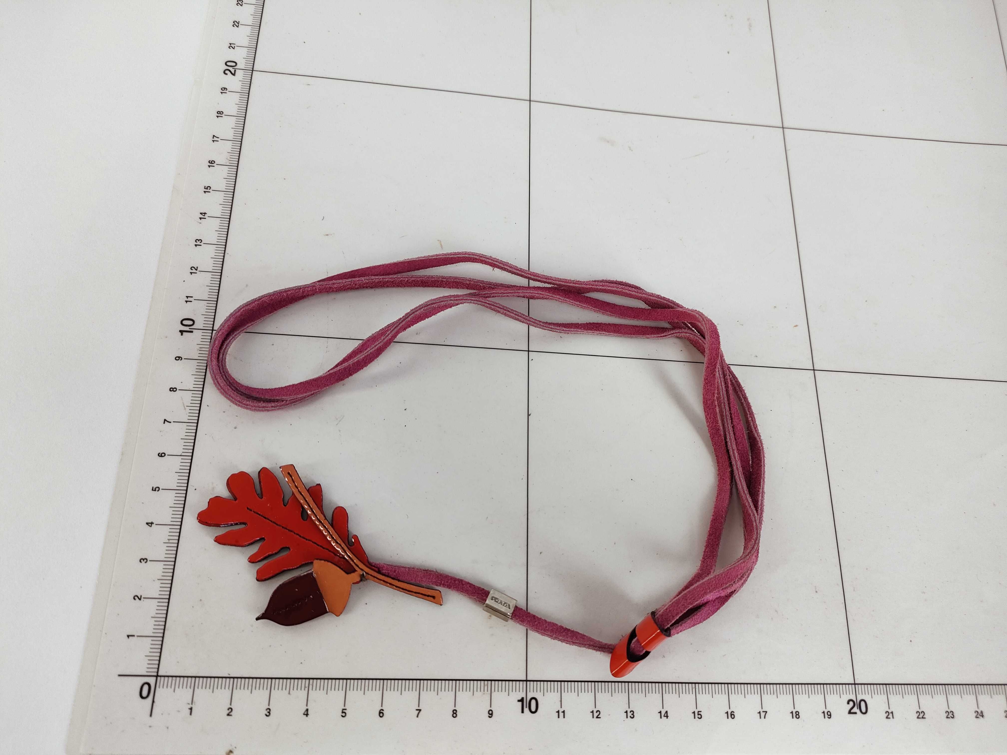 Romantic Forest Leather Autumn Leaves Red Purple Necklace — view 9