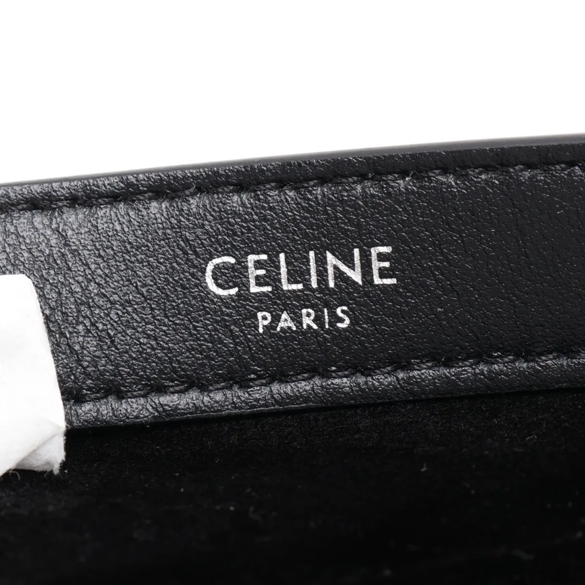 Triomphe Ava Velour x Leather x Rhinestone Shoulder Bag, Black — view 9