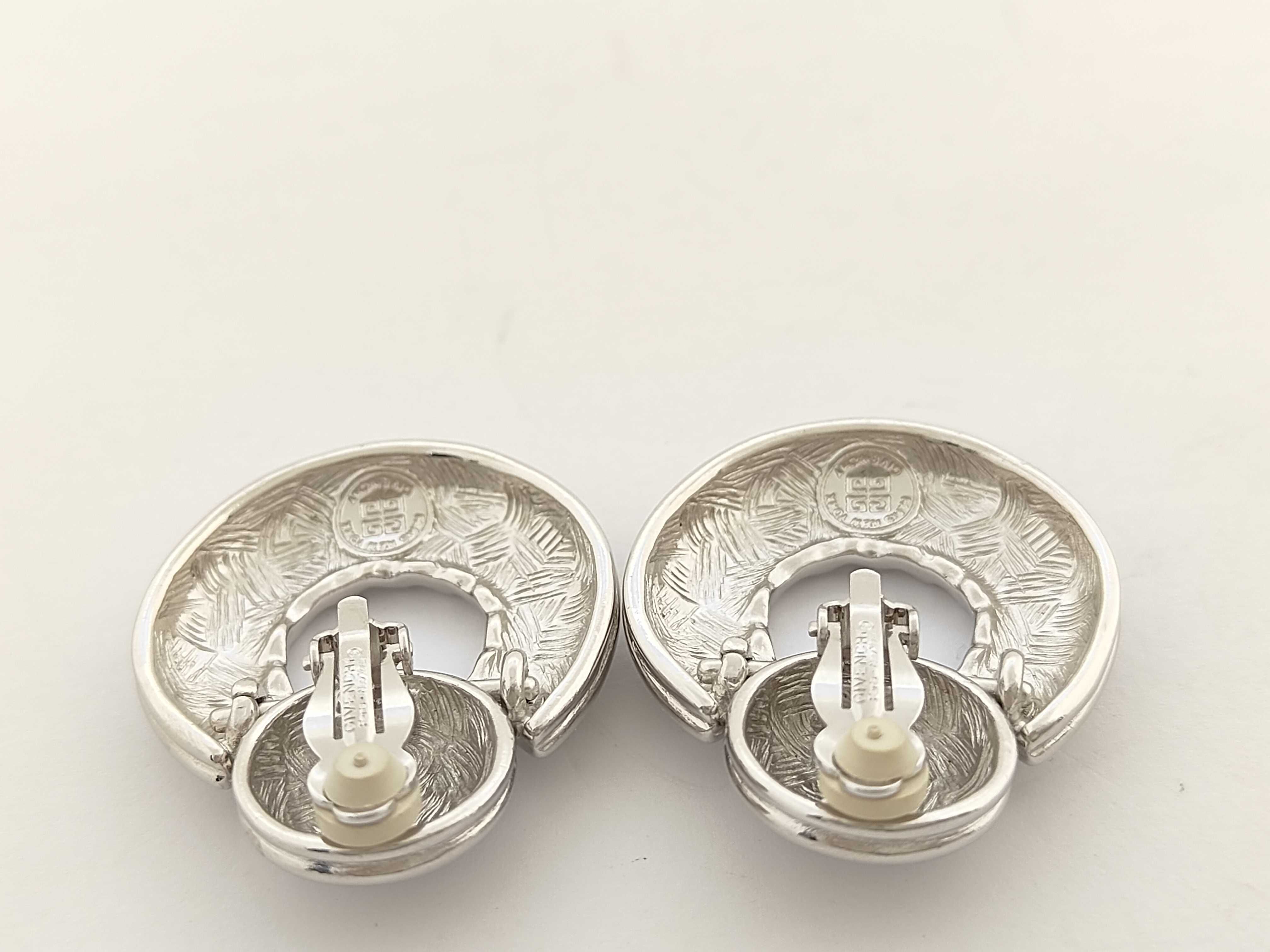 Vintage Large Circle Silver Earrings (35.9g) — view 8