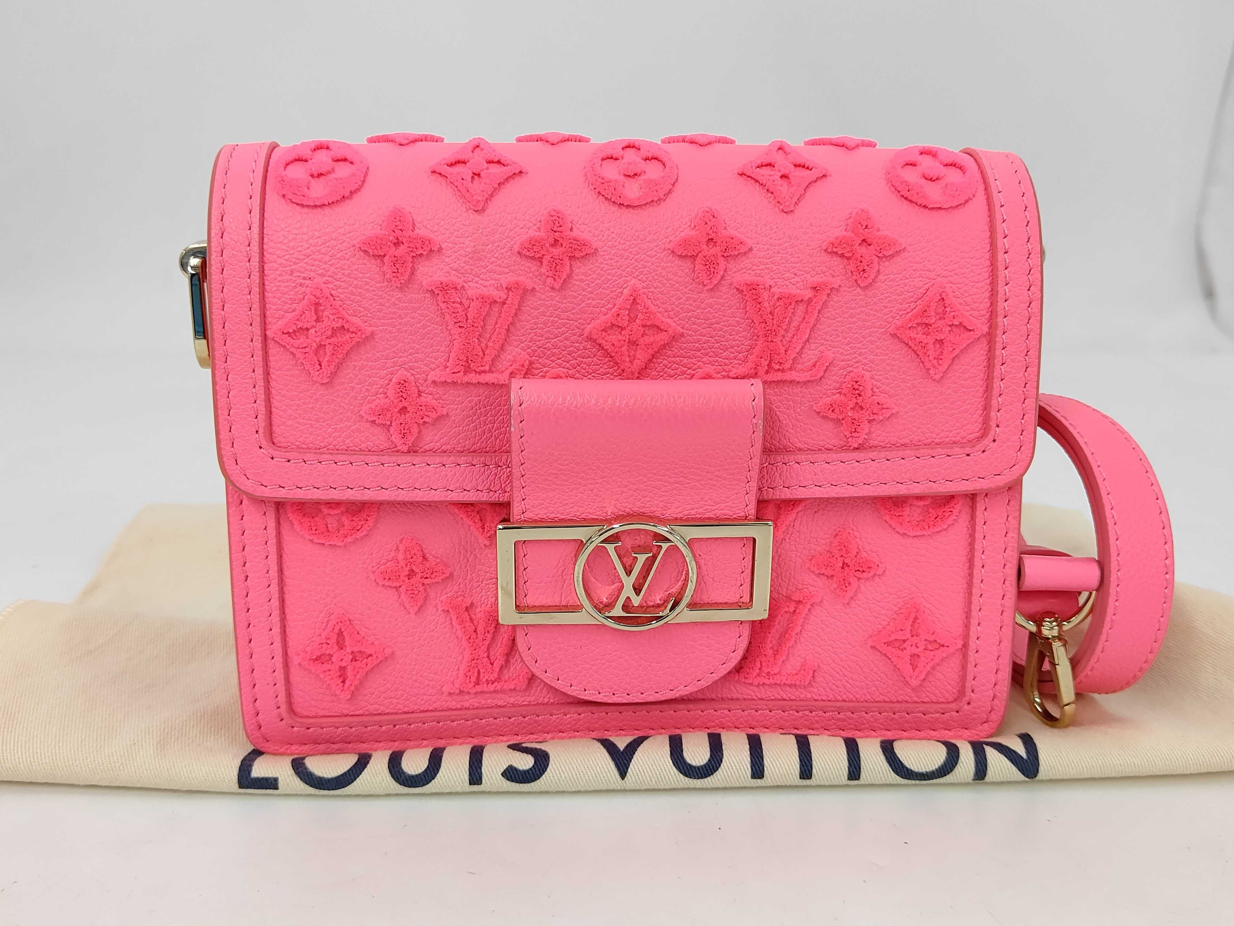 Dauphine Mini Shoulder Bag, Neon Pink