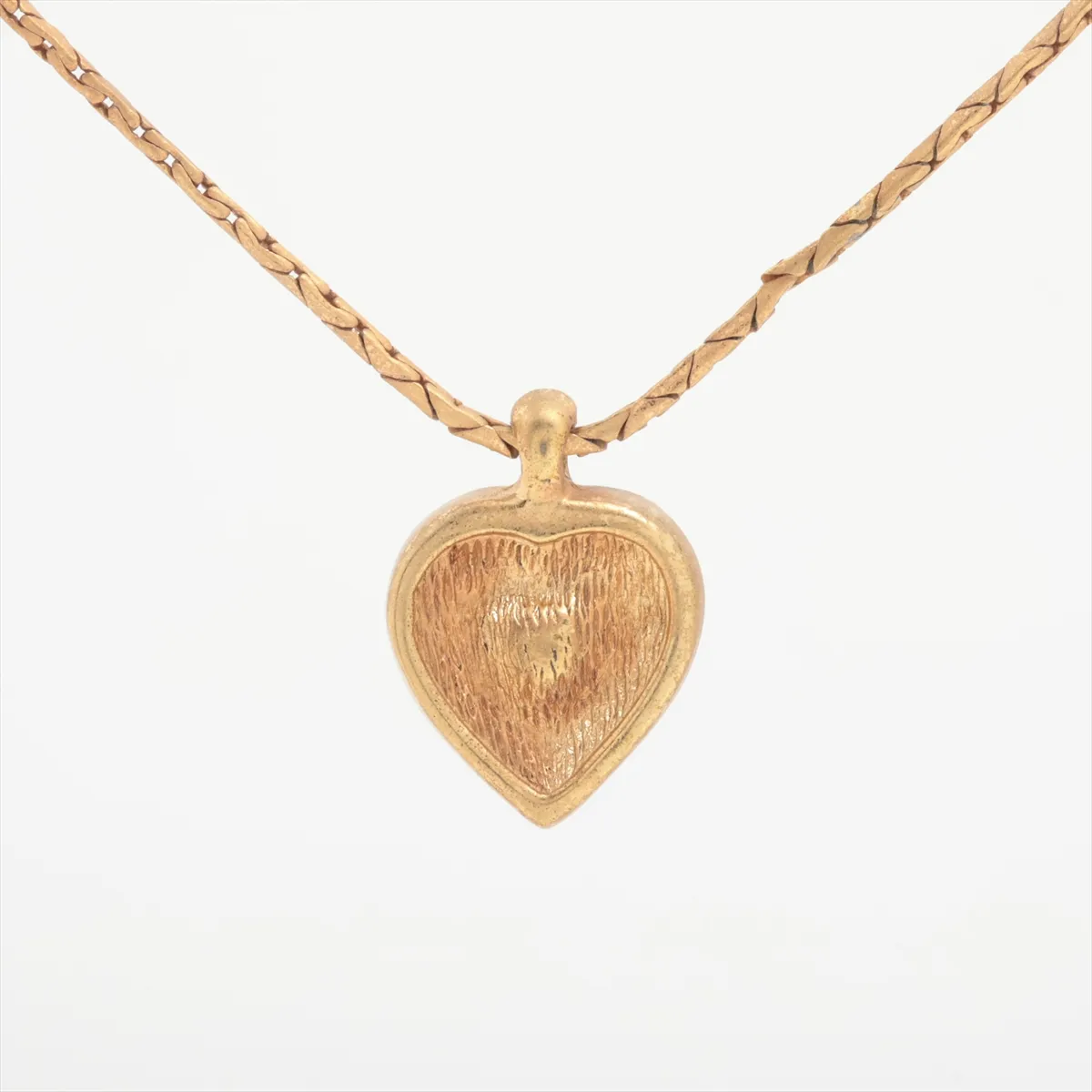Heart Necklace, GP x Rhinestone, Gold. Shows — view 2