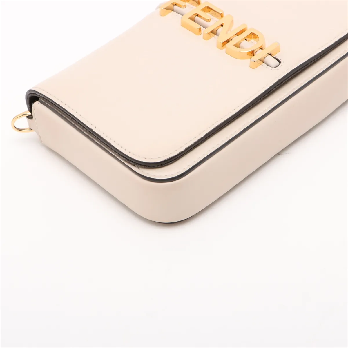 Leather Chain Wallet, Gray, 8BS076 — view 4