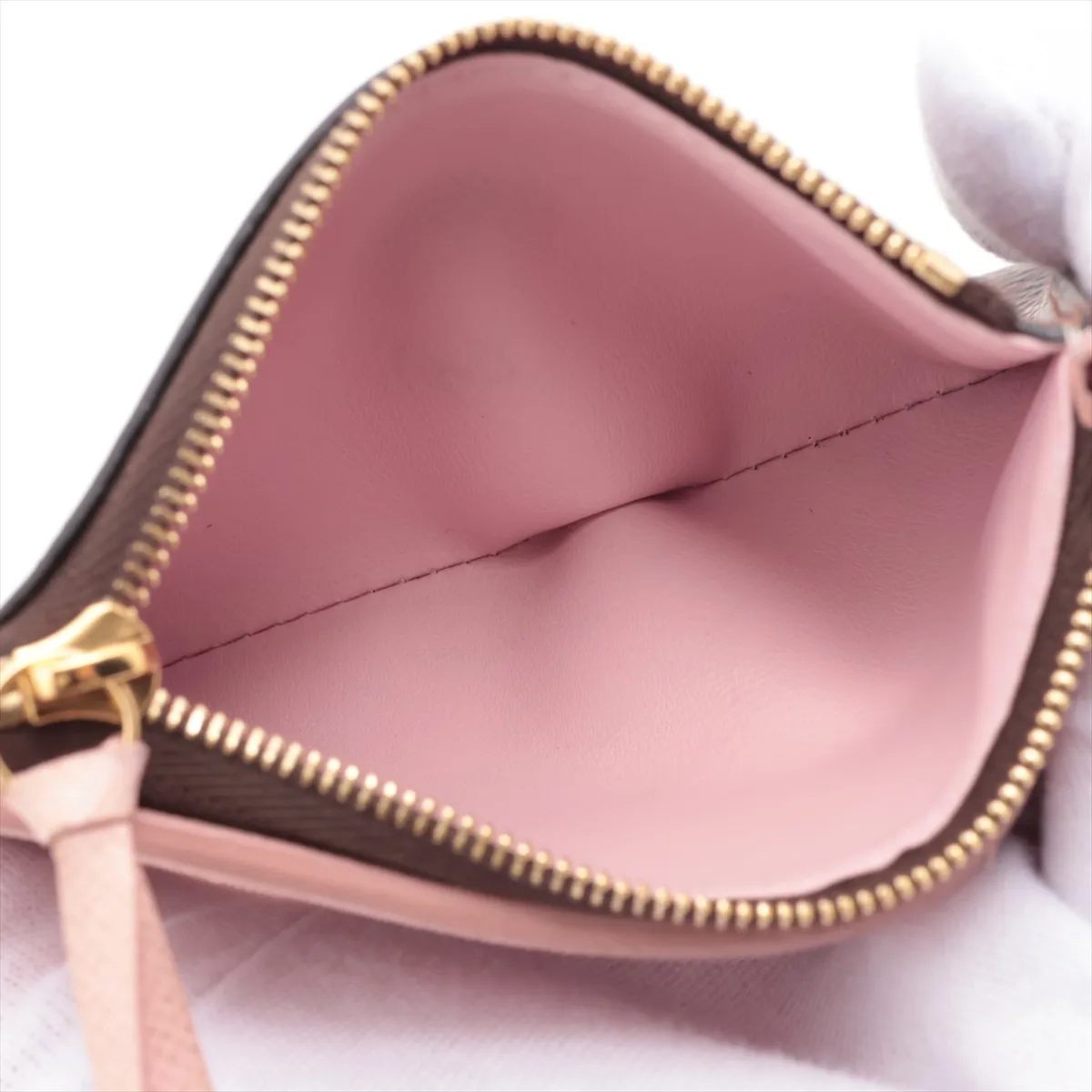 Damier Portefeuille Victorine N61700 NZ4109 Brown x Pink Compact Wallet — view 6