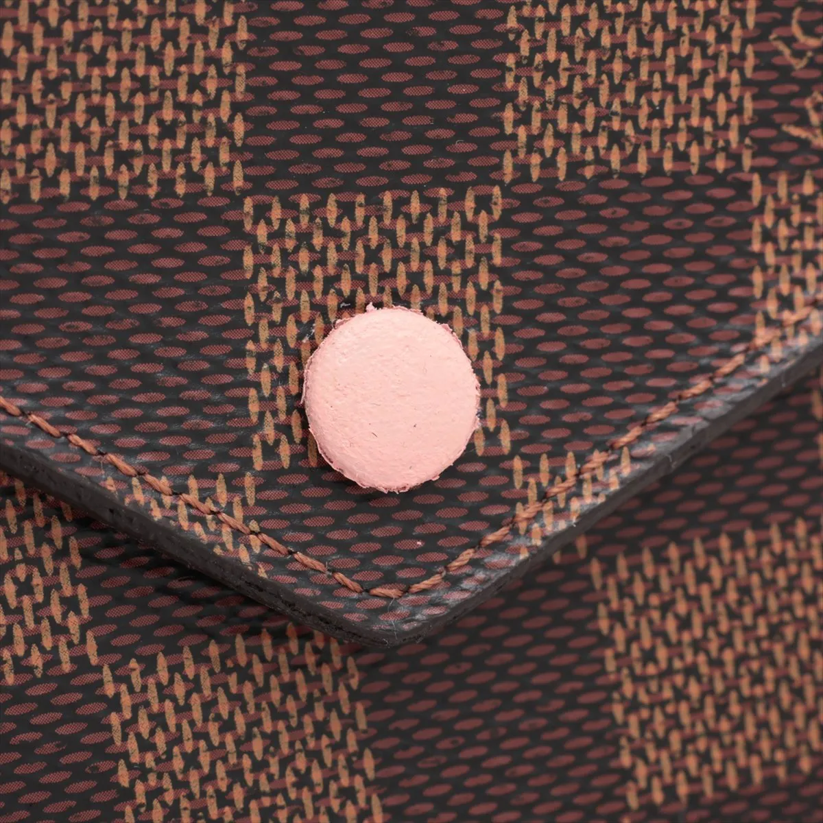 Damier Portefeuille Victorine N61700 NZ4109 Brown x Pink Compact Wallet — view 9
