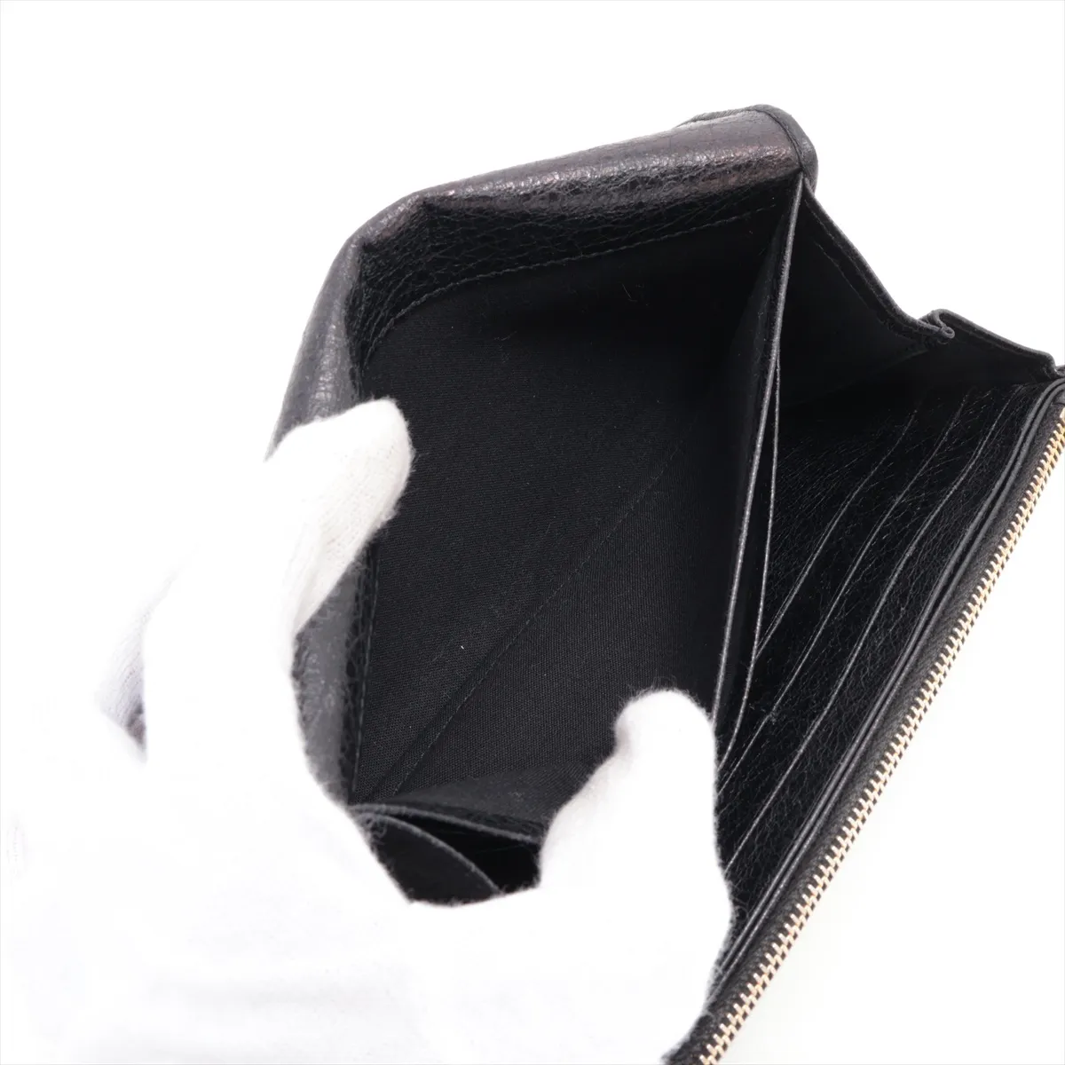leather long wallet black 233599 — view 4