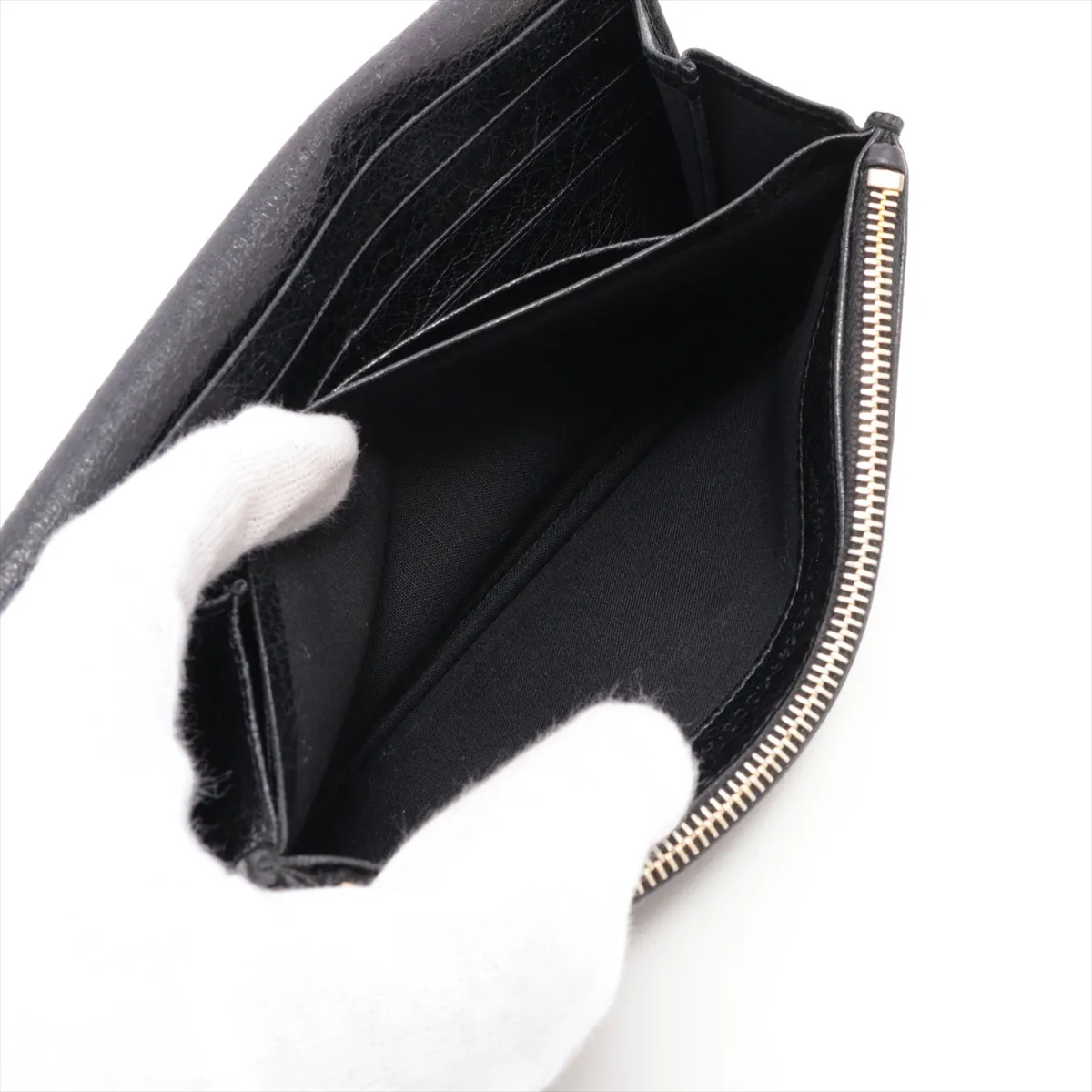 leather long wallet black 233599 — view 7