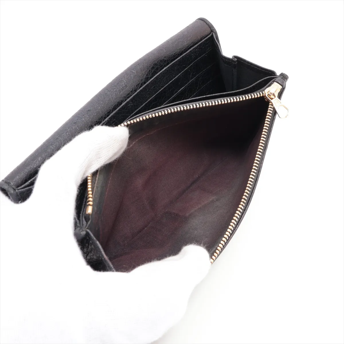 leather long wallet black 233599 — view 8