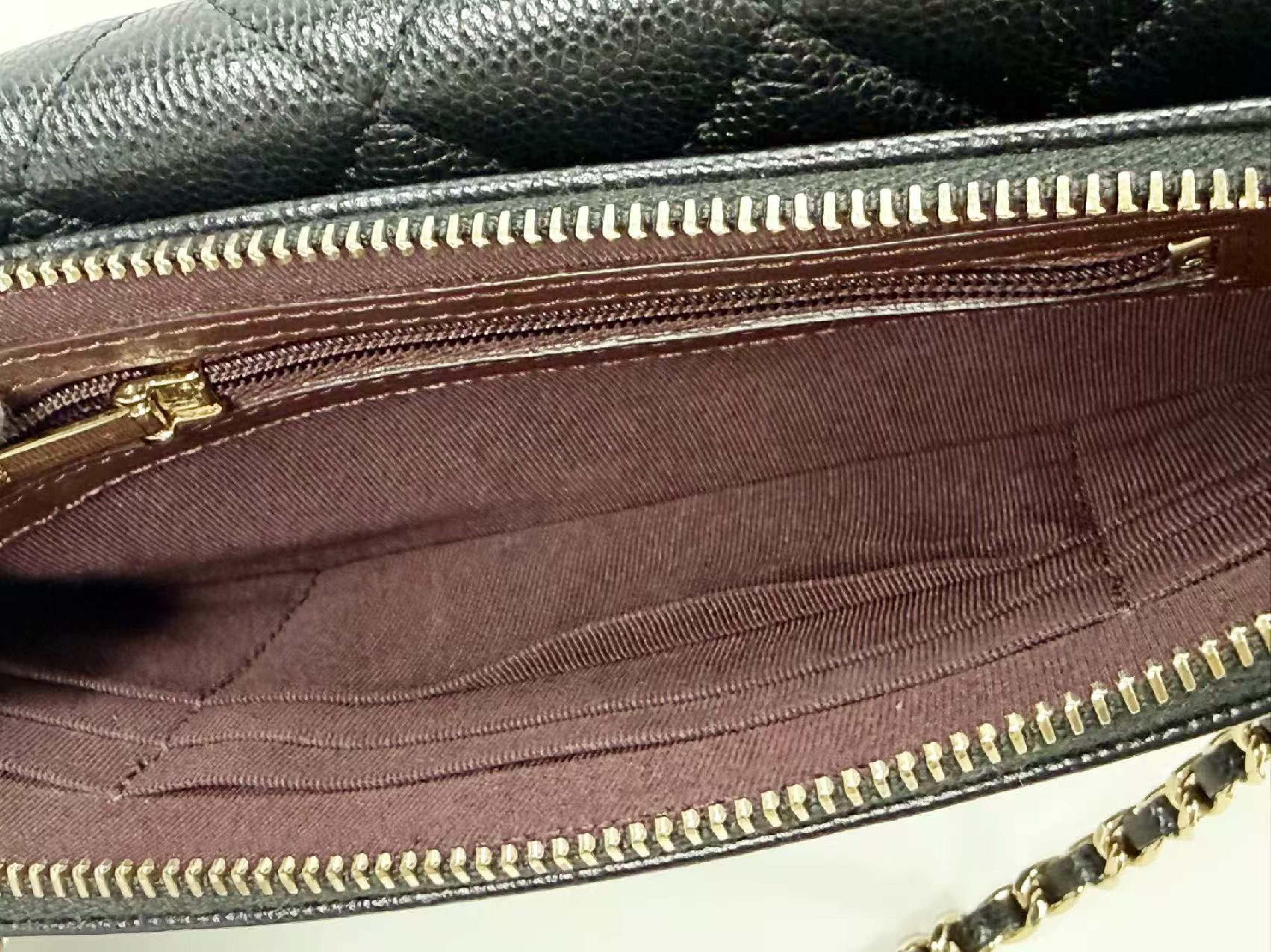 Black Caviar Skin Matelassé WOC W18/H11/D4cm approx. 31 series [Includes dust bag, authenticity card, and seal] Gold hardware Shoulder bag 31219429 — view 15