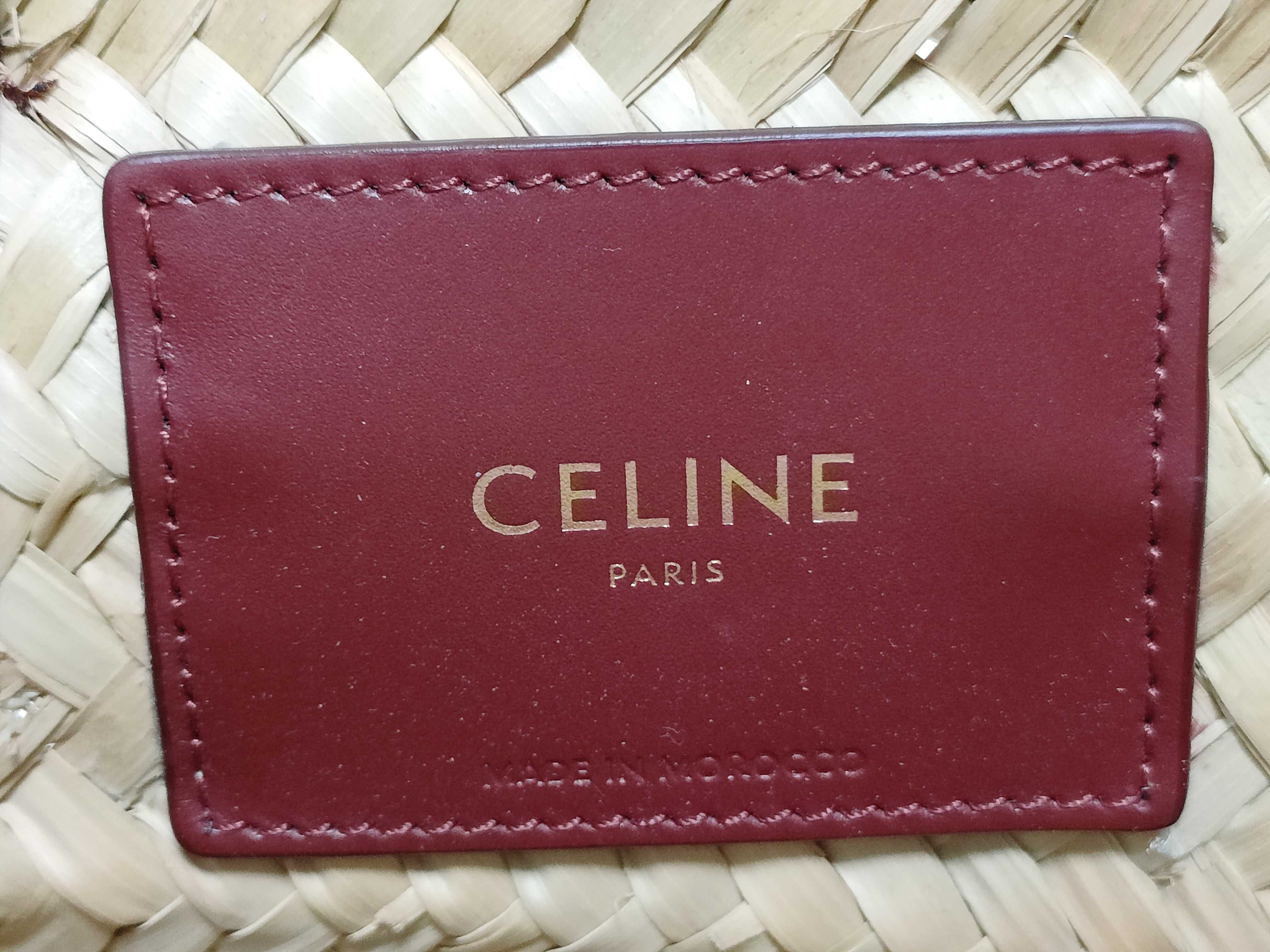 ID - Triomphe Panier Raffia x Cowskin Straw bag Beige - Maroon handbag — view 11