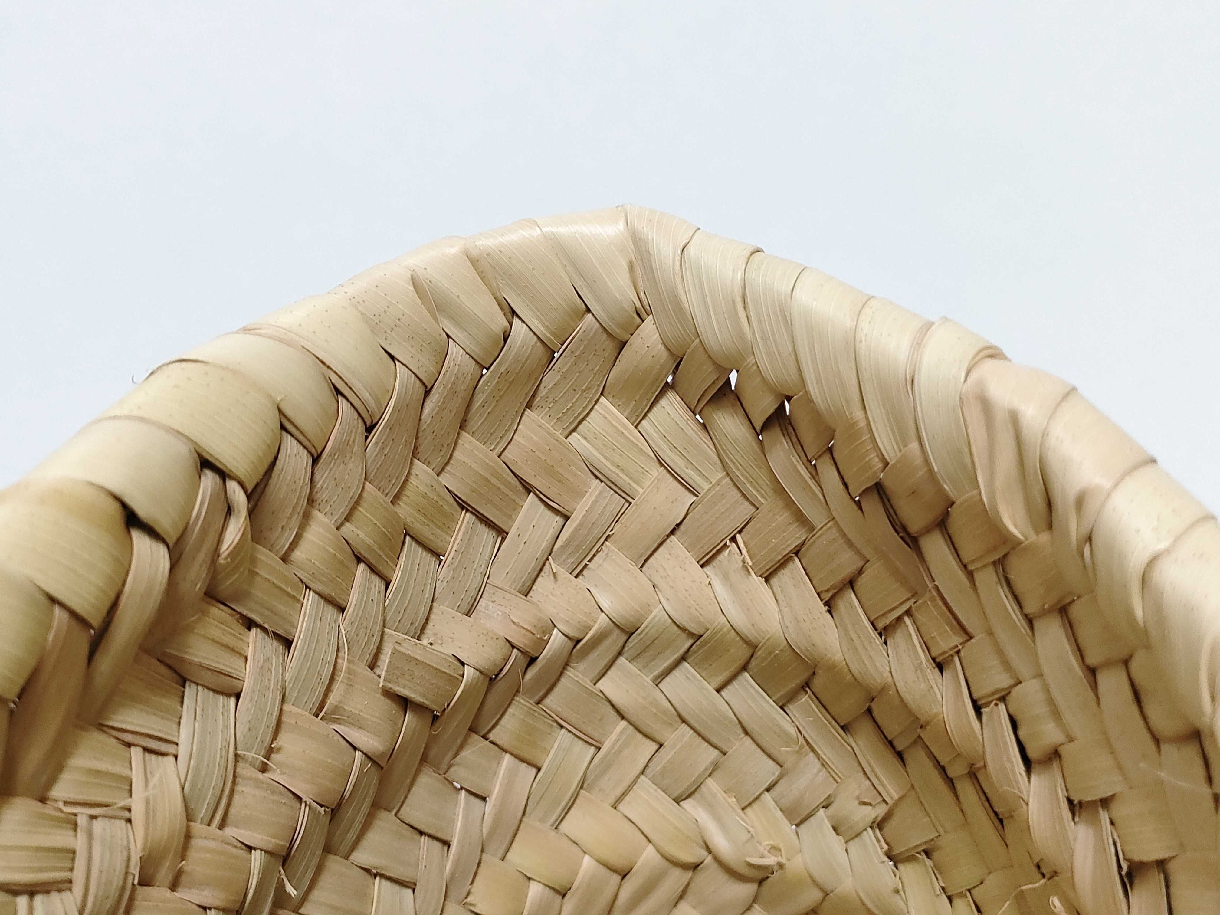 ID - Triomphe Panier Raffia x Cowskin Straw bag Beige - Maroon handbag — view 9