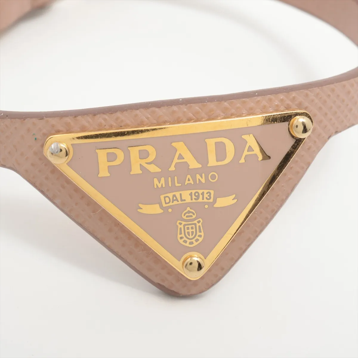 Triangle Logo Bracelet Leather x GP Beige — view 3