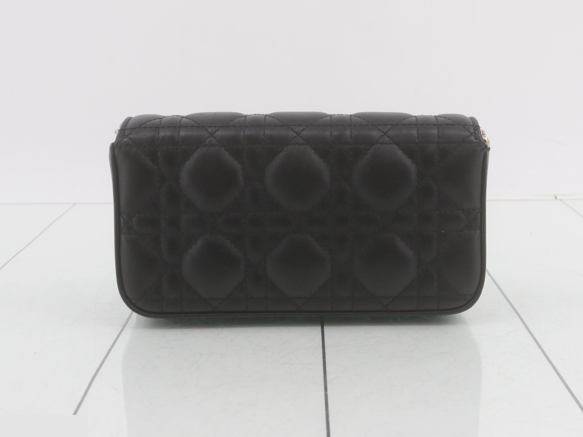 Cannage Lamb Phone Pouch Shoulder Bag — view 2