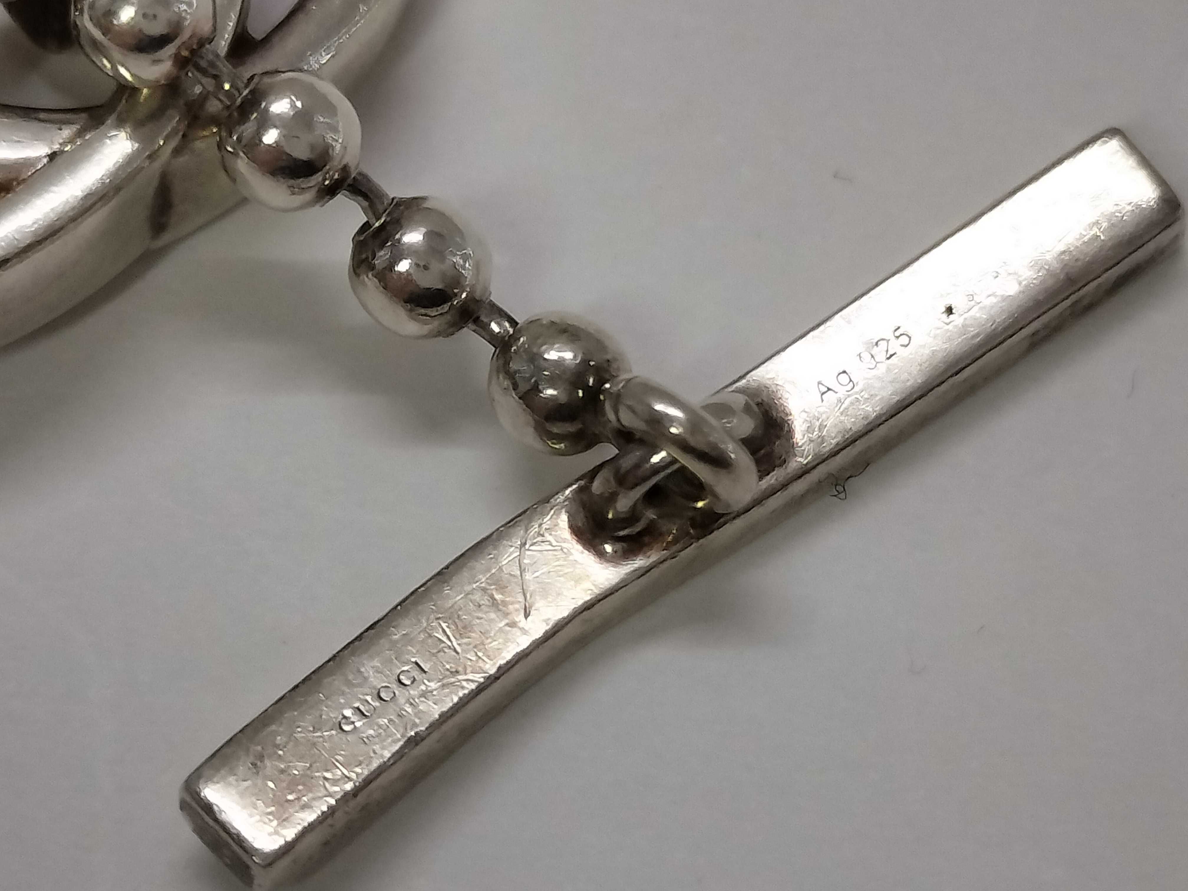 GG Interlocking Necklace, Ball Chain, AG925, 20.6g — view 11