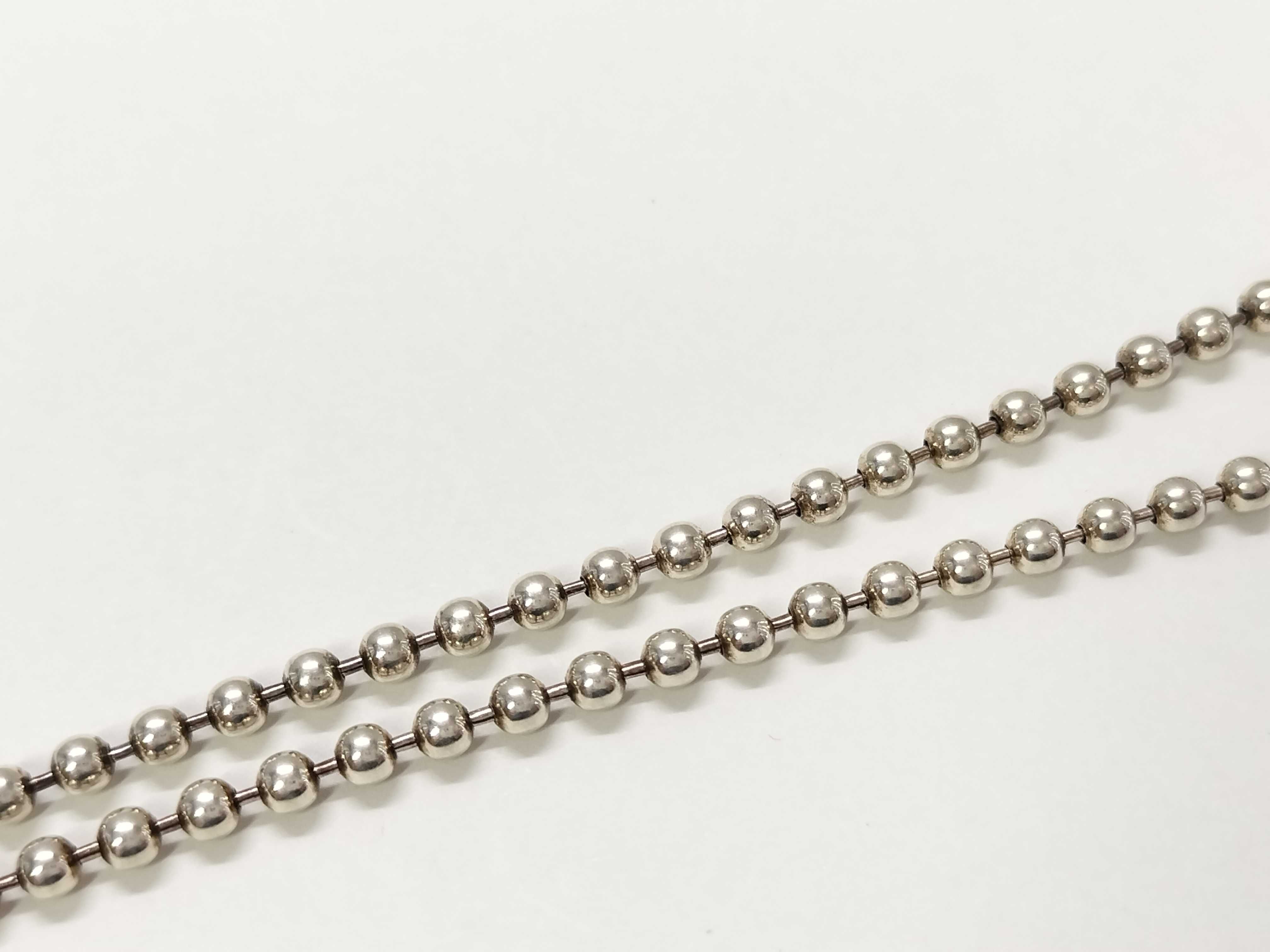 GG Interlocking Necklace, Ball Chain, AG925, 20.6g — view 6