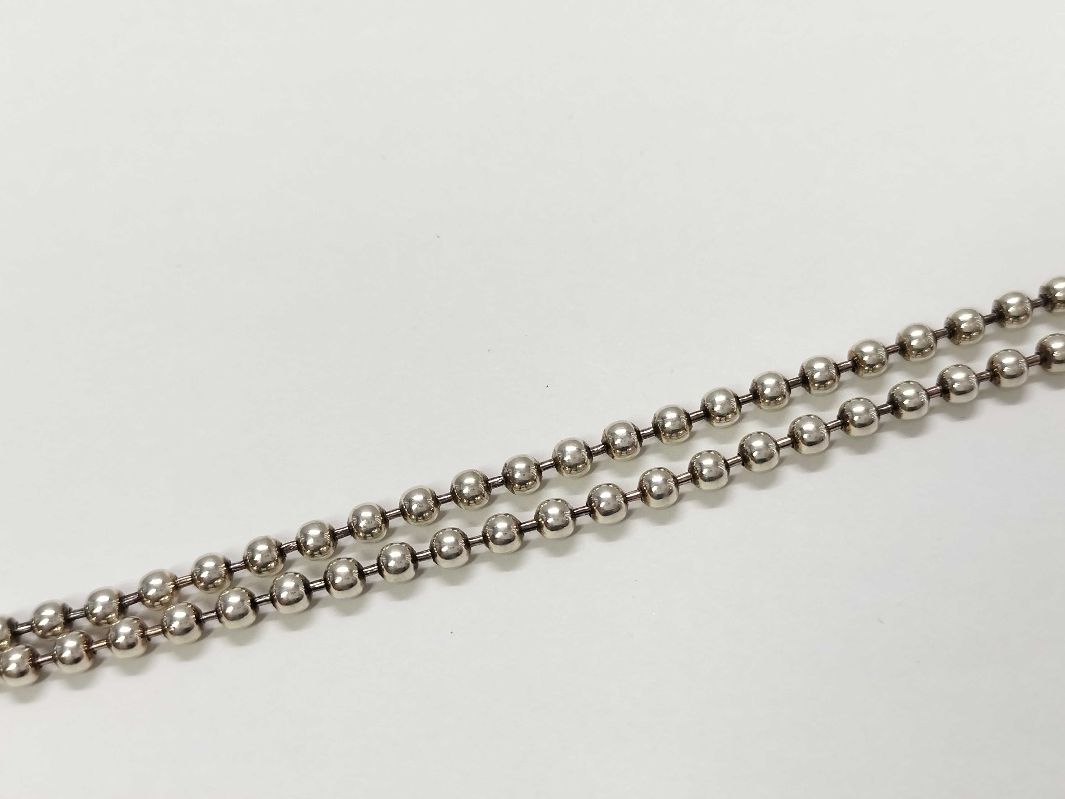 GG Interlocking Necklace, Ball Chain, AG925, 20.6g — view 7