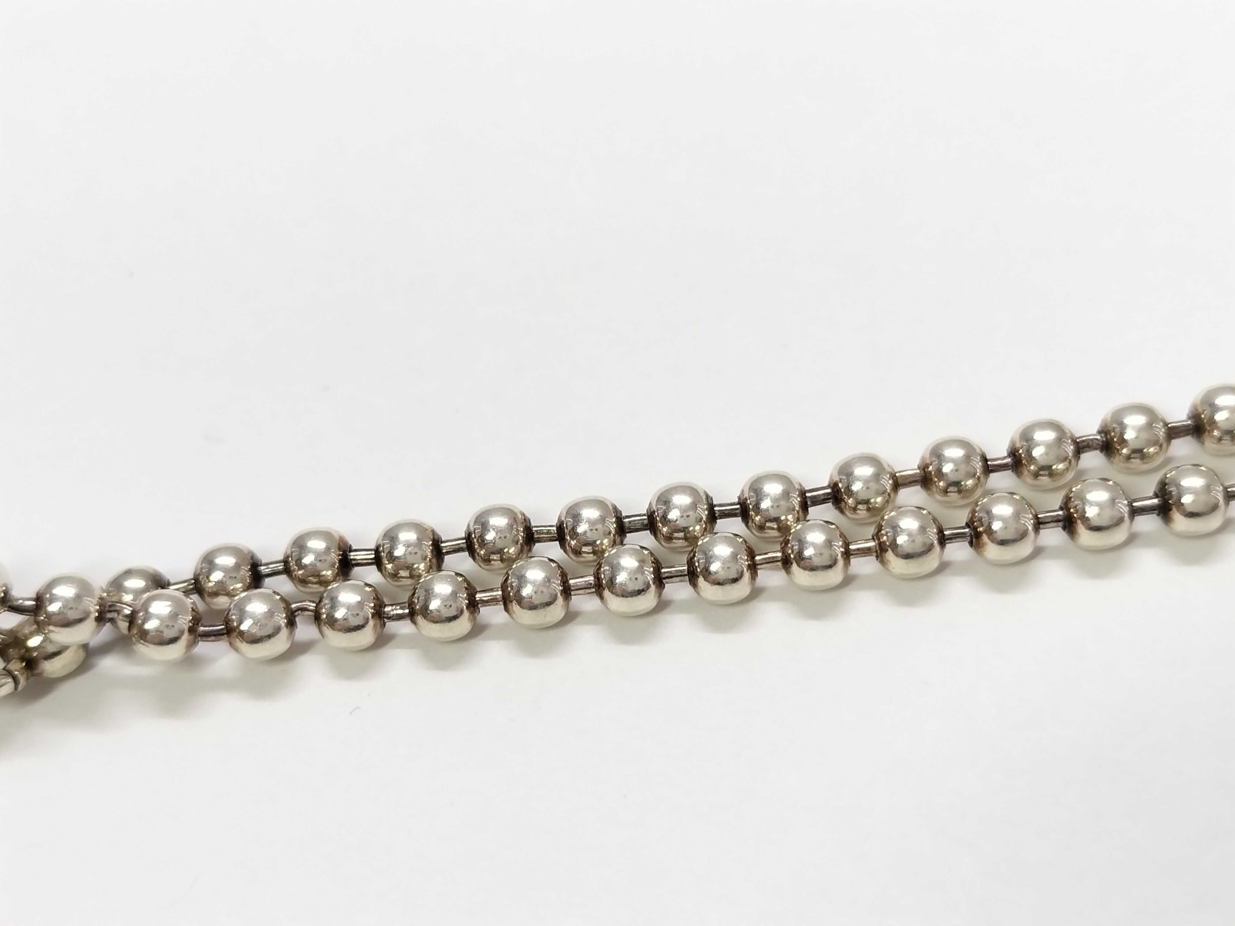 GG Interlocking Necklace, Ball Chain, AG925, 20.6g — view 8