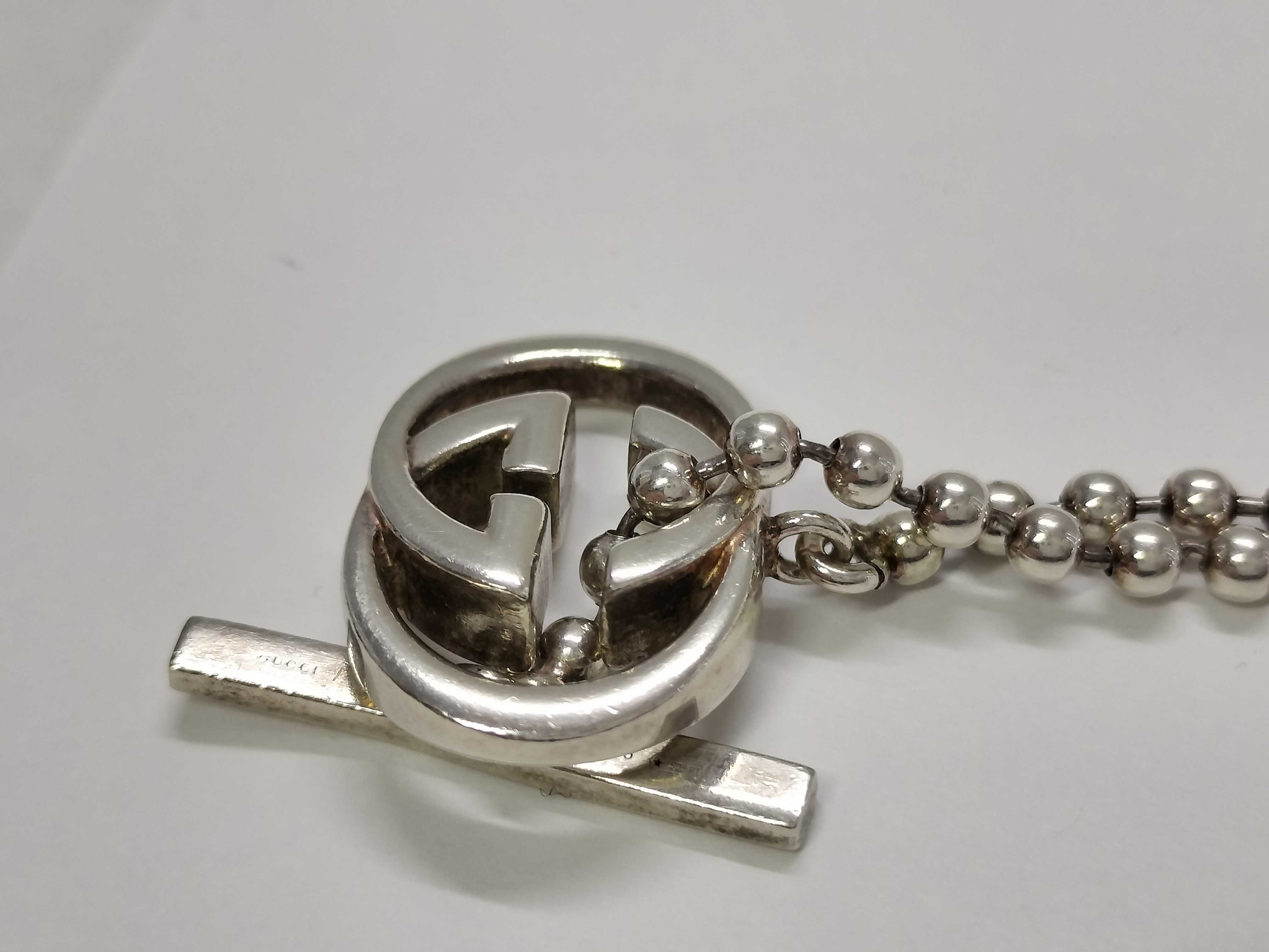 GG Interlocking Necklace, Ball Chain, AG925, 20.6g — view 9