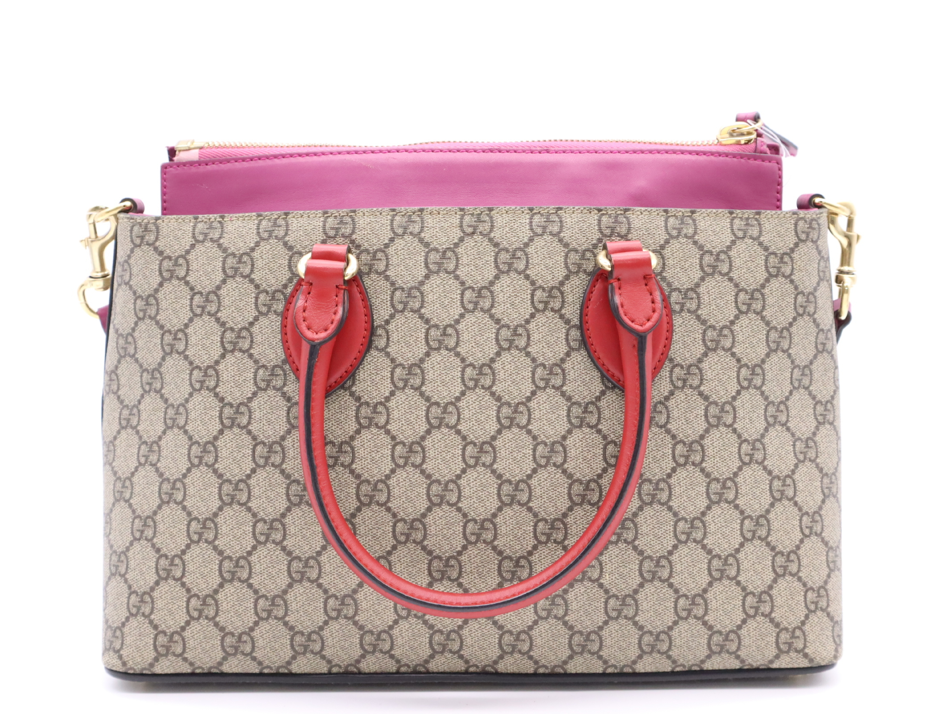 2409534 GG Supreme 2-Way Handbag with Shoulder Strap, Pink Handbag — view 2