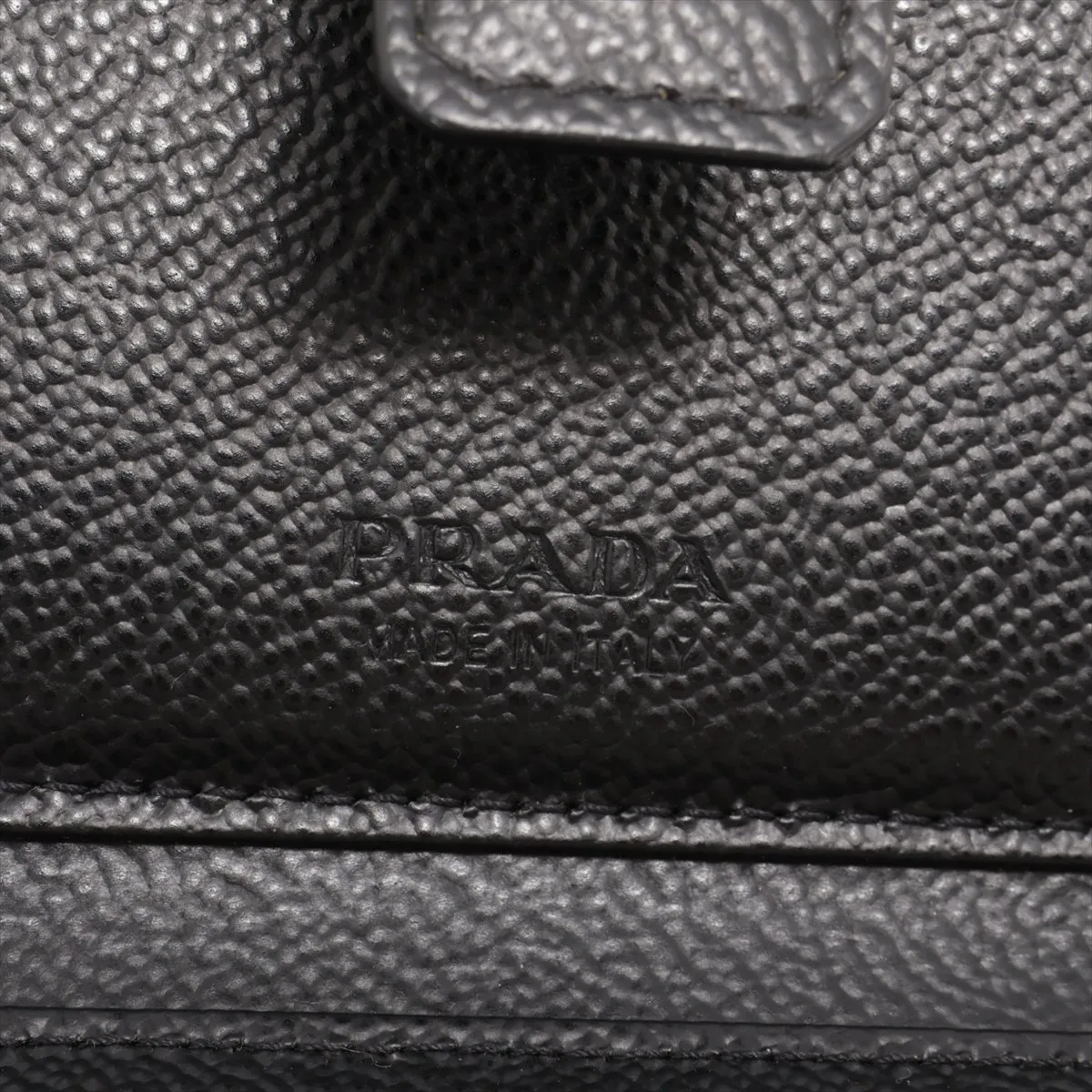 leather compact wallet black — view 5